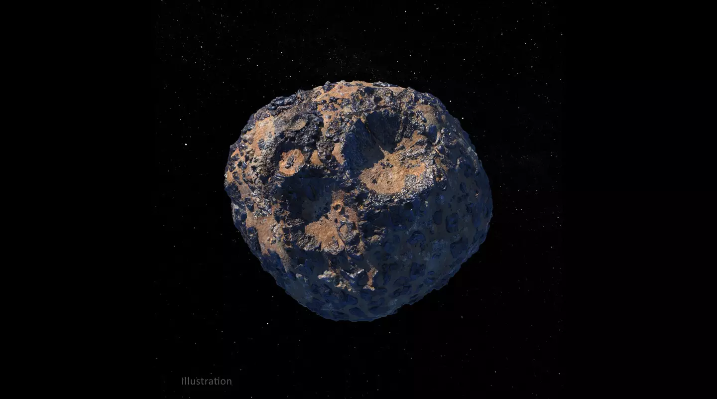An illustration of 16 Psyche (Jet Propulsion Laboratory California Institute of Technology)