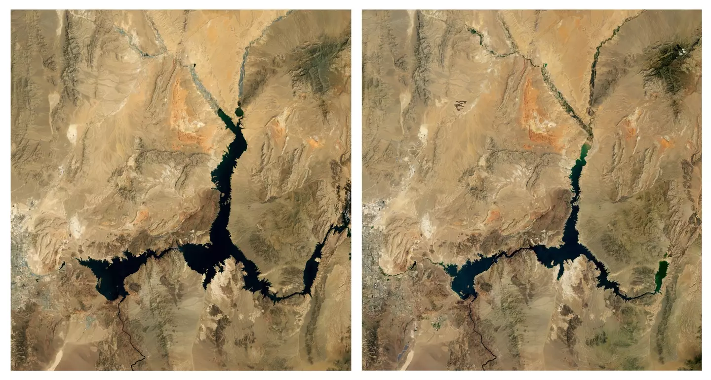 A comparison of the water levels in 2000 and 2021, the images taken in 2022 are even worse.