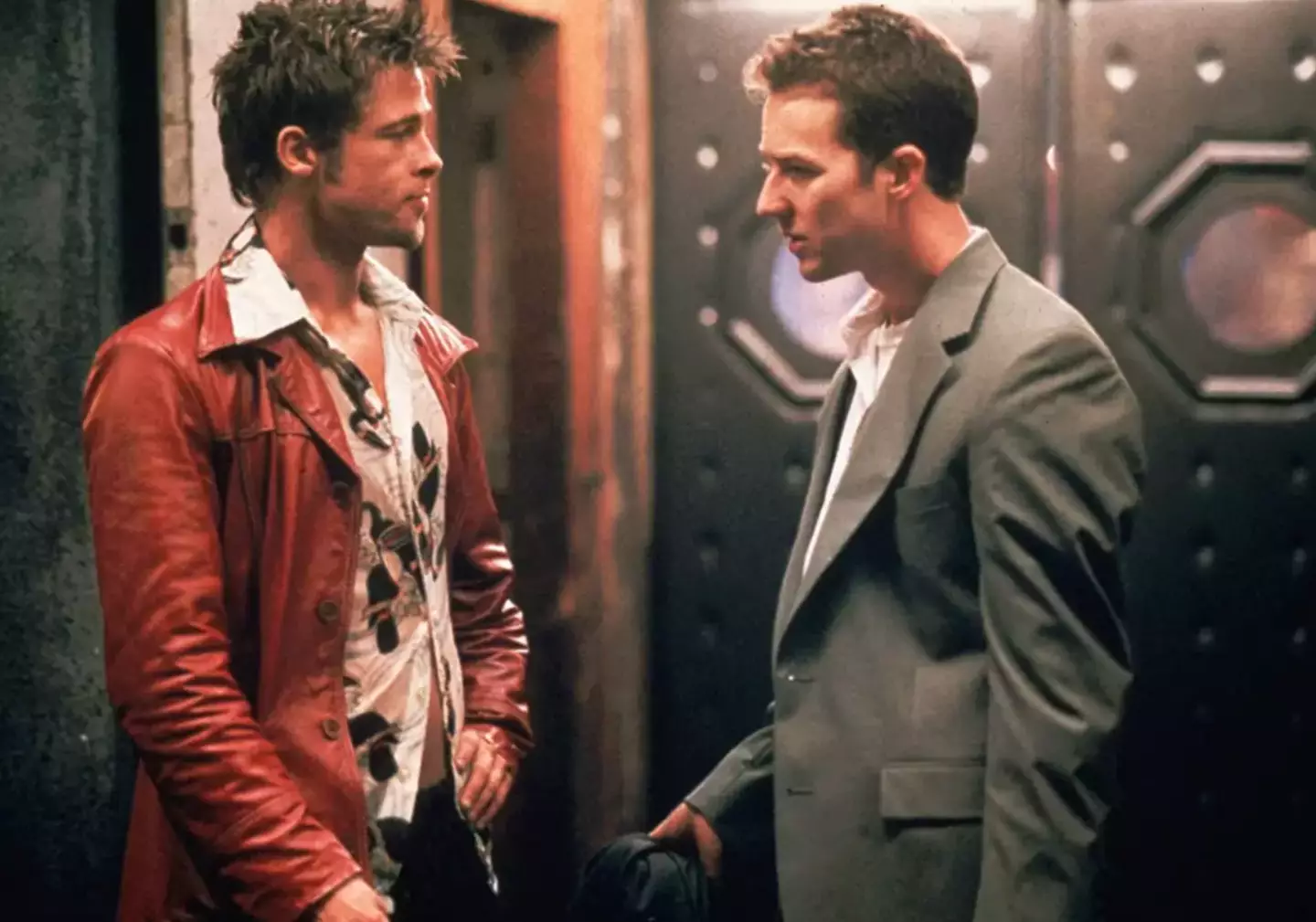 Edward Norton and Brad Pitt in Fight Club.