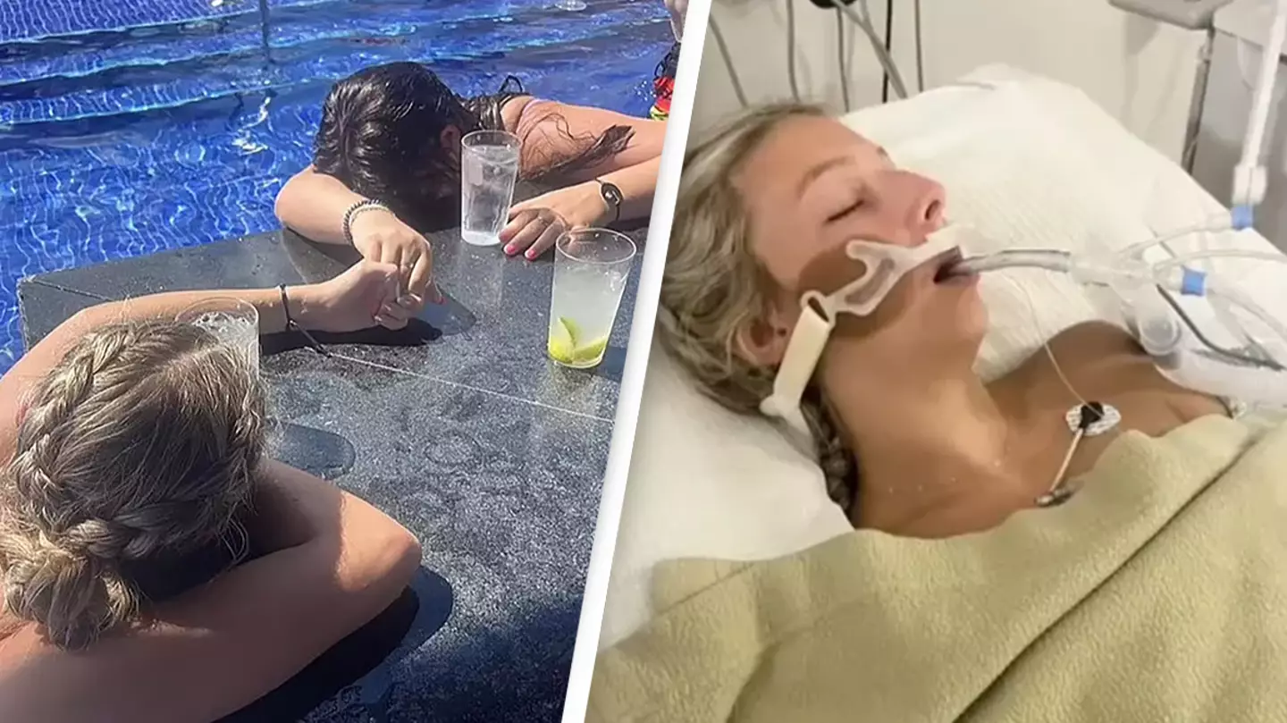 Shocking photo shows college students passed out on bar shortly before they were hospitalized 'due to spiking'