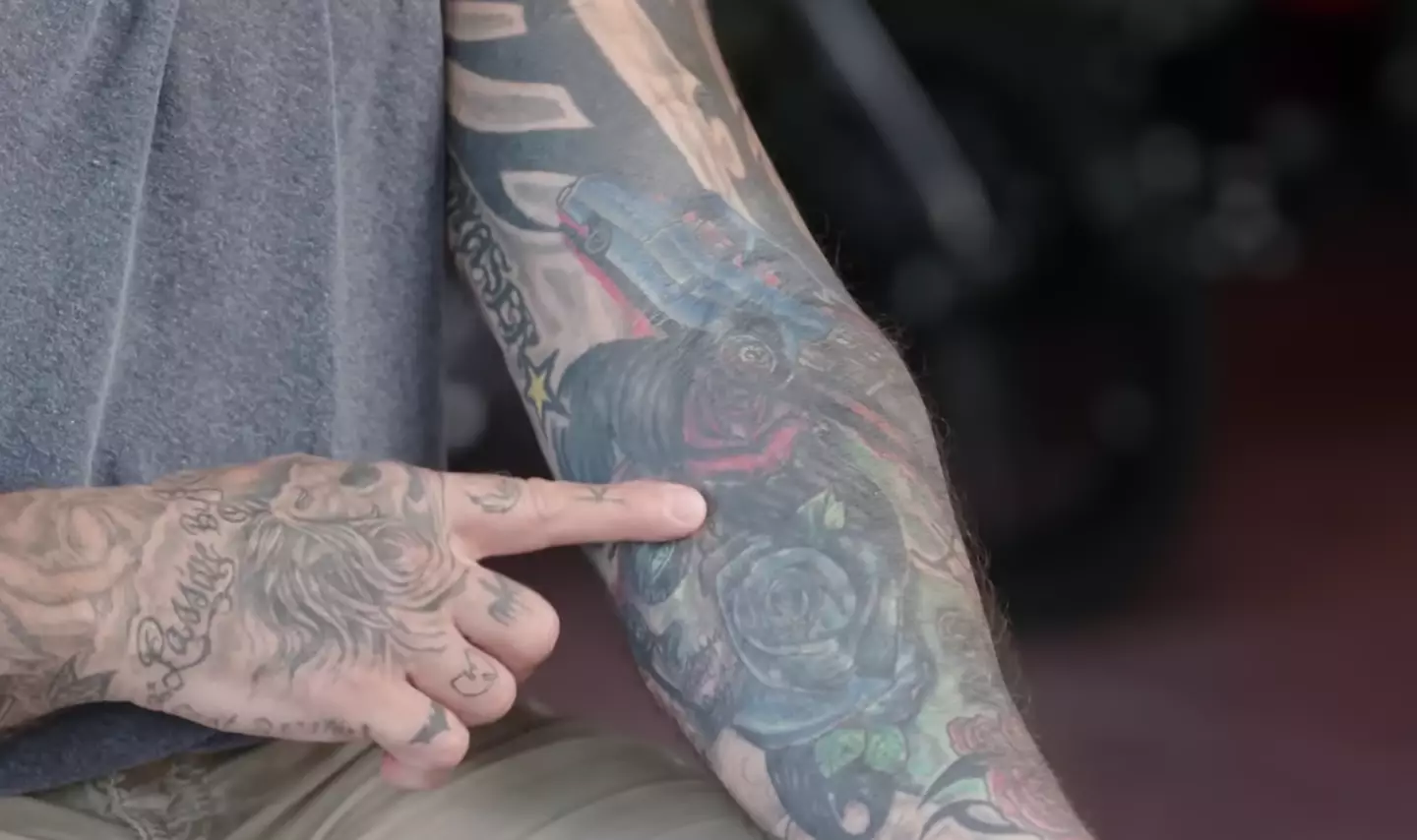 Dave Bautista had one of his arm tattoos covered.