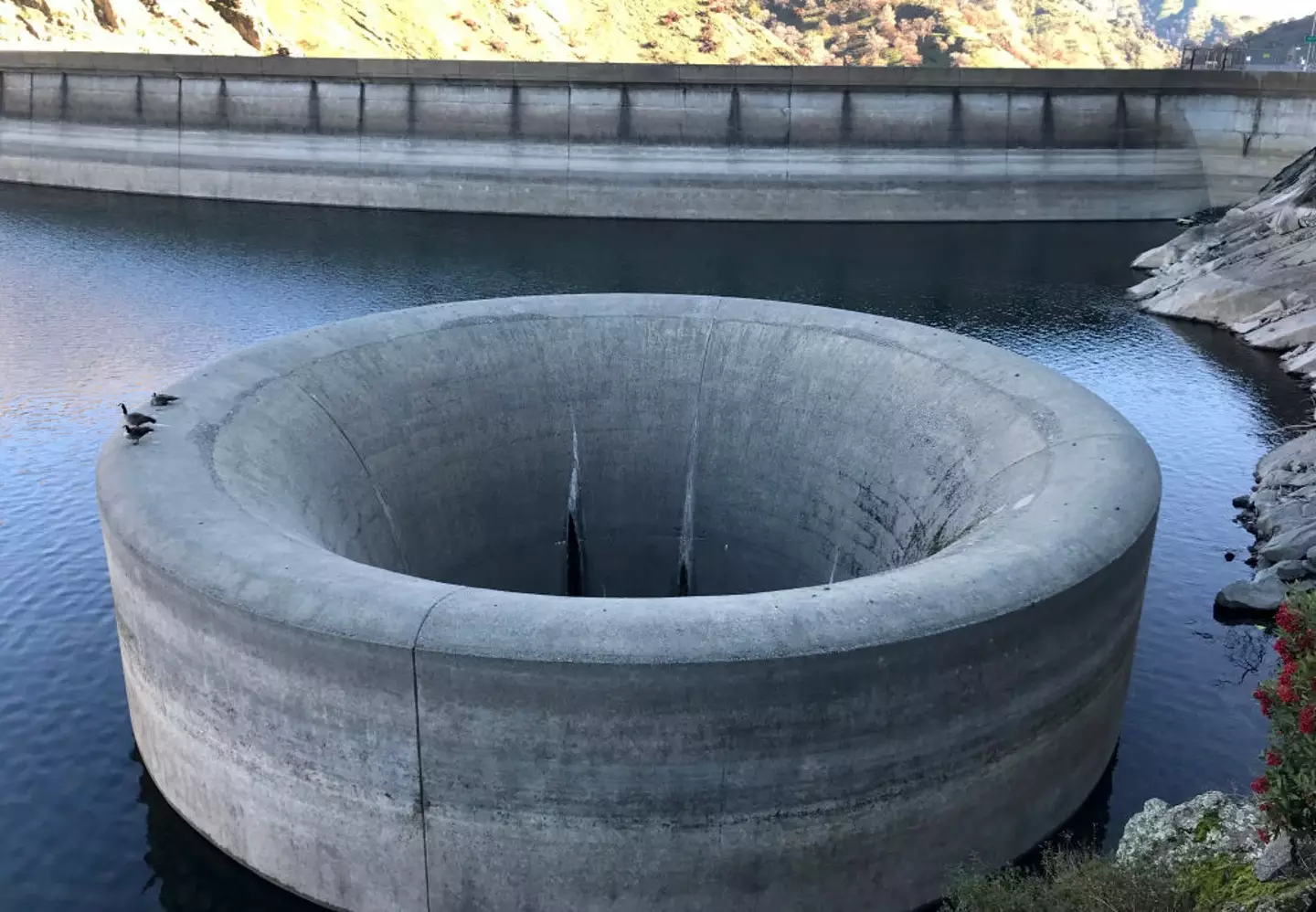 The 'glory hole' when the dam is not at capacity (Paul Chinn/The San Francisco Chronicle via Getty Images)