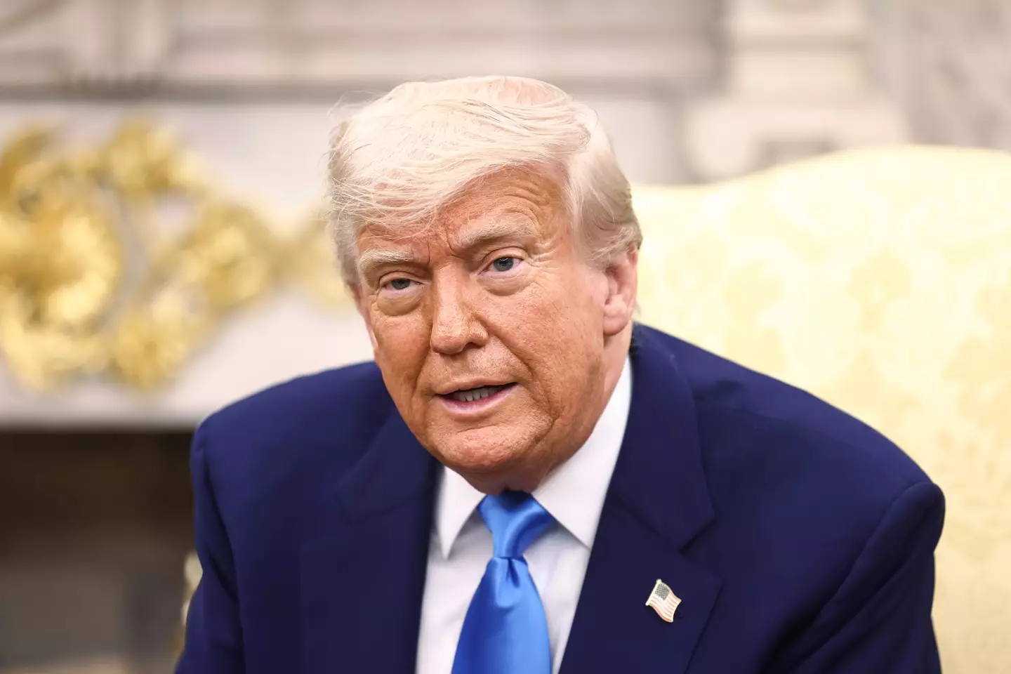 Donald Trump's tariffs have seemingly impacted the US economy (Jim Lo Scalzo/EPA/Bloomberg via Getty Images)