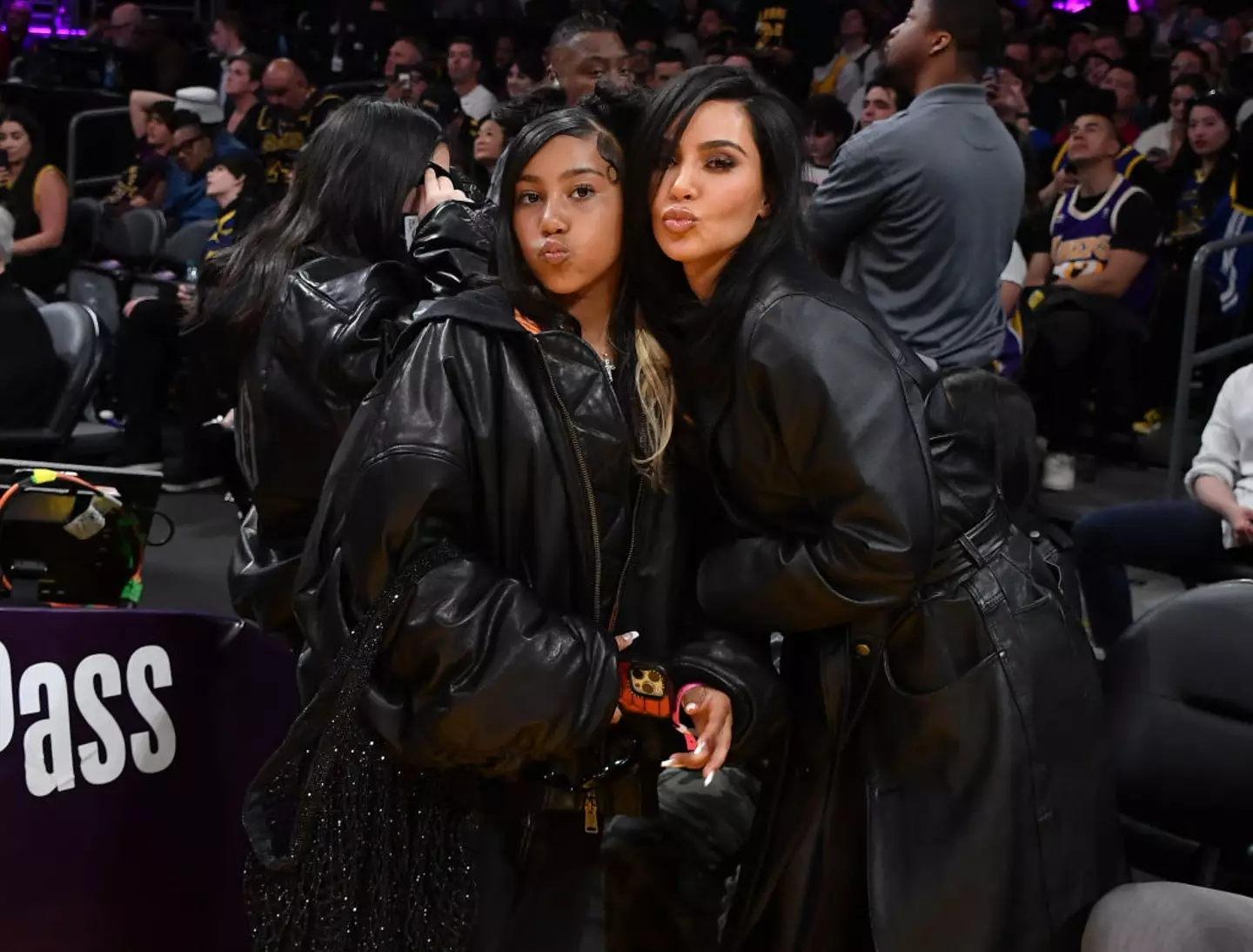 Kardashian and her daughter North attend a basketball game between the Los Angeles Lakers and the Golden State Warriors last year (Allen Berezovsky/Getty Images)