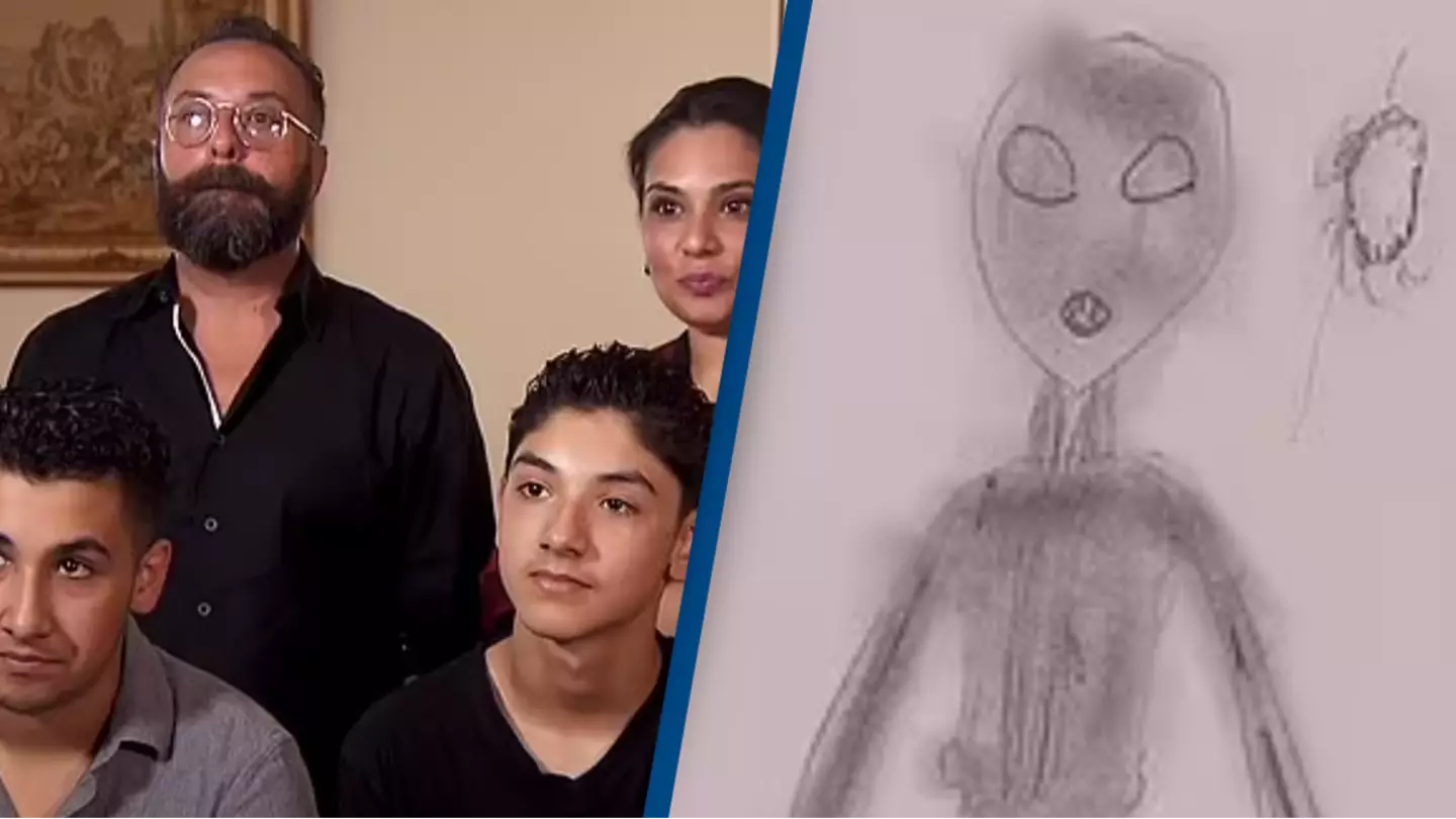 Las Vegas family double down on claim they saw aliens in backyard and share drawings of what they 'saw'