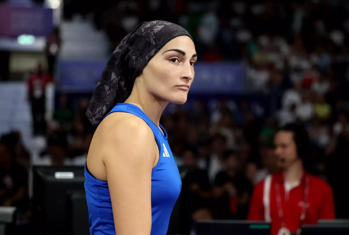 Angela Carini is thought to have sustained a broken nose. (Richard Pelham/Getty Images)
