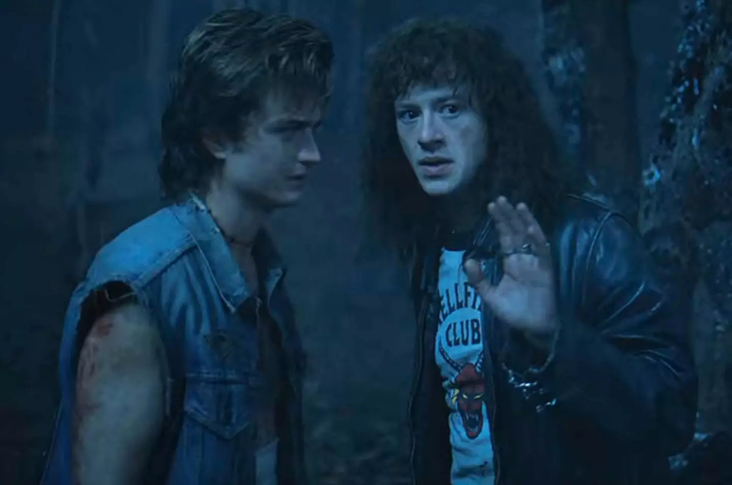 Joe Keery and Joseph Quinn in Stranger Things.