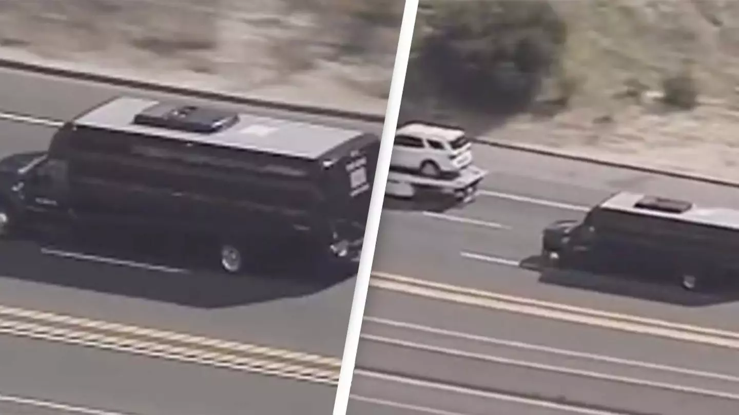 Police Chase Stolen Party Bus For Miles Before Driver Smashes Into Car
