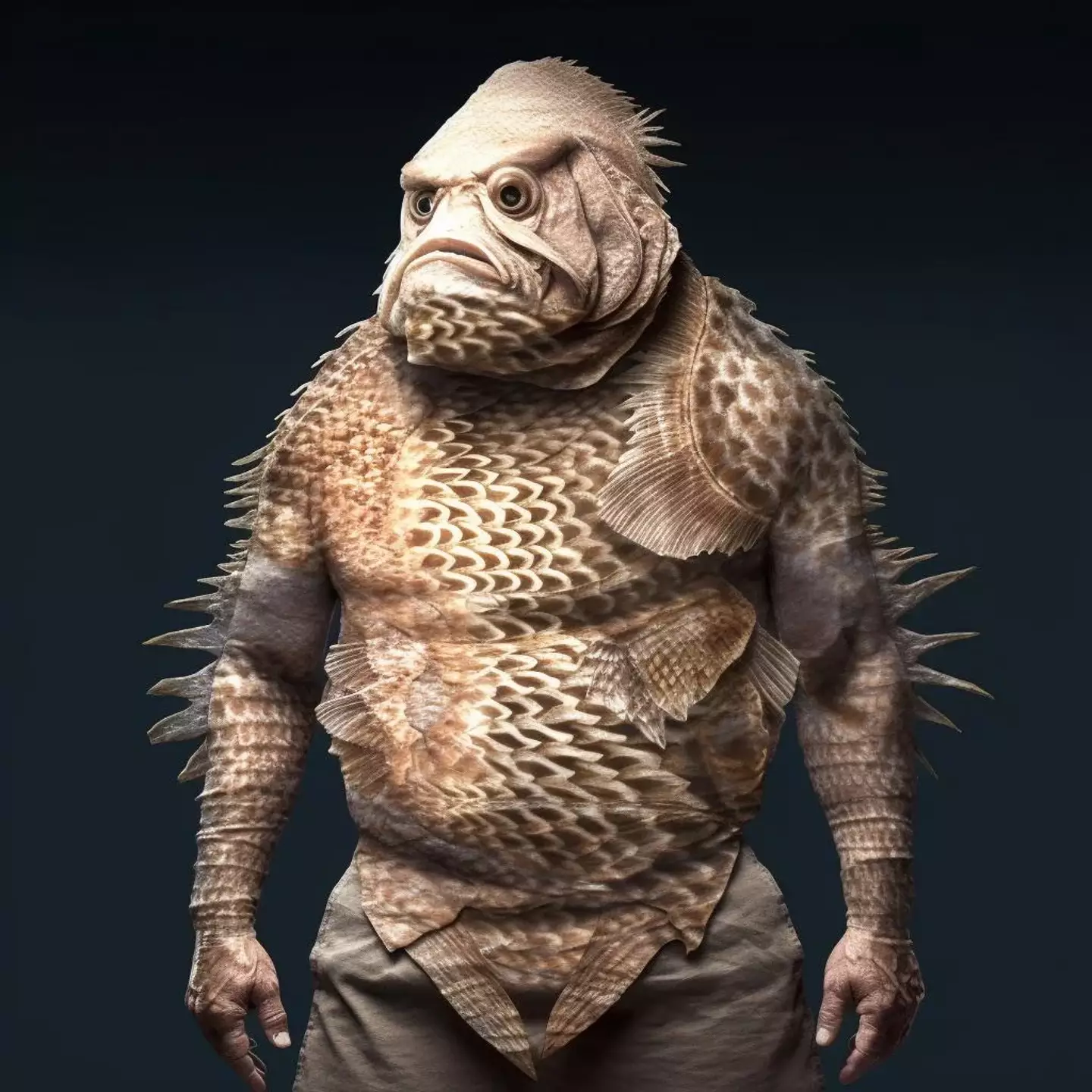 This fish-man/man-fish also looks rather funky.