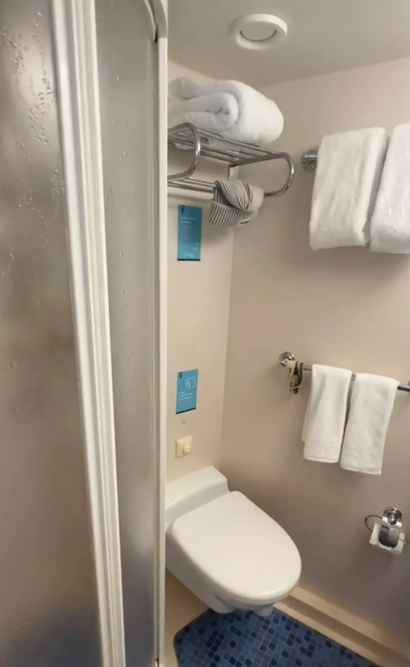 Marc noted the shower was 'super small'.