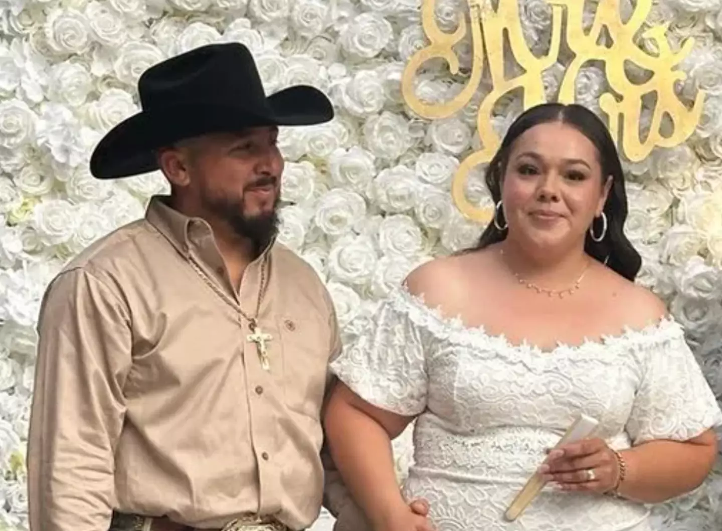 The bride and groom just had a small ceremony. (GoFundMe)