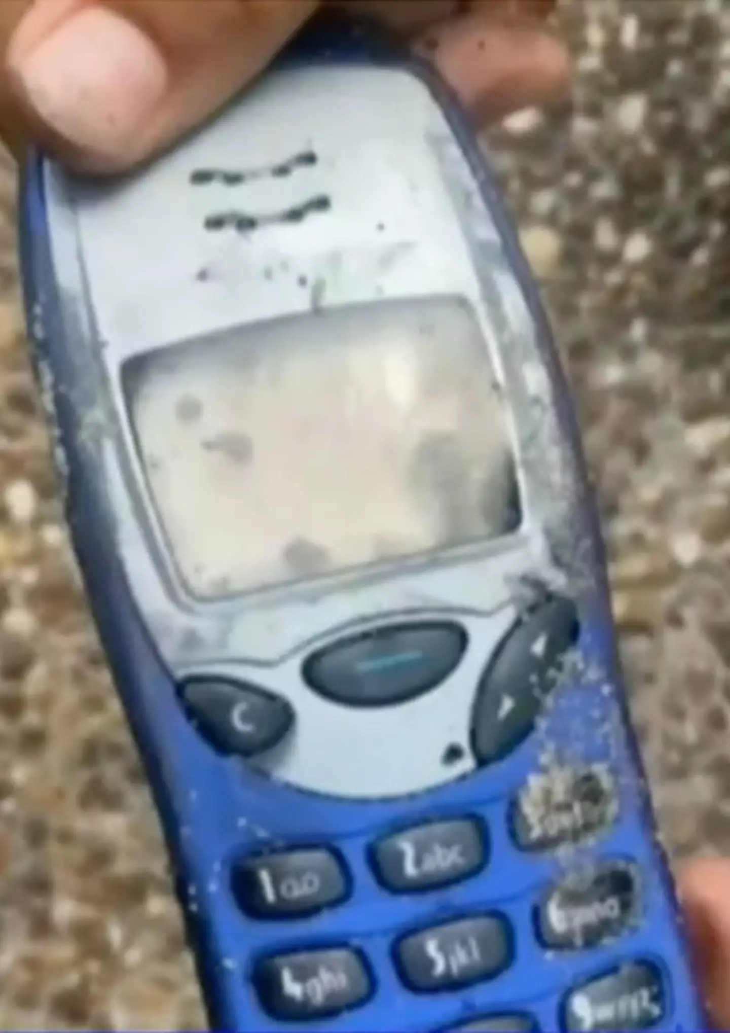 This Nokia 3210 managed to stay in one piece.