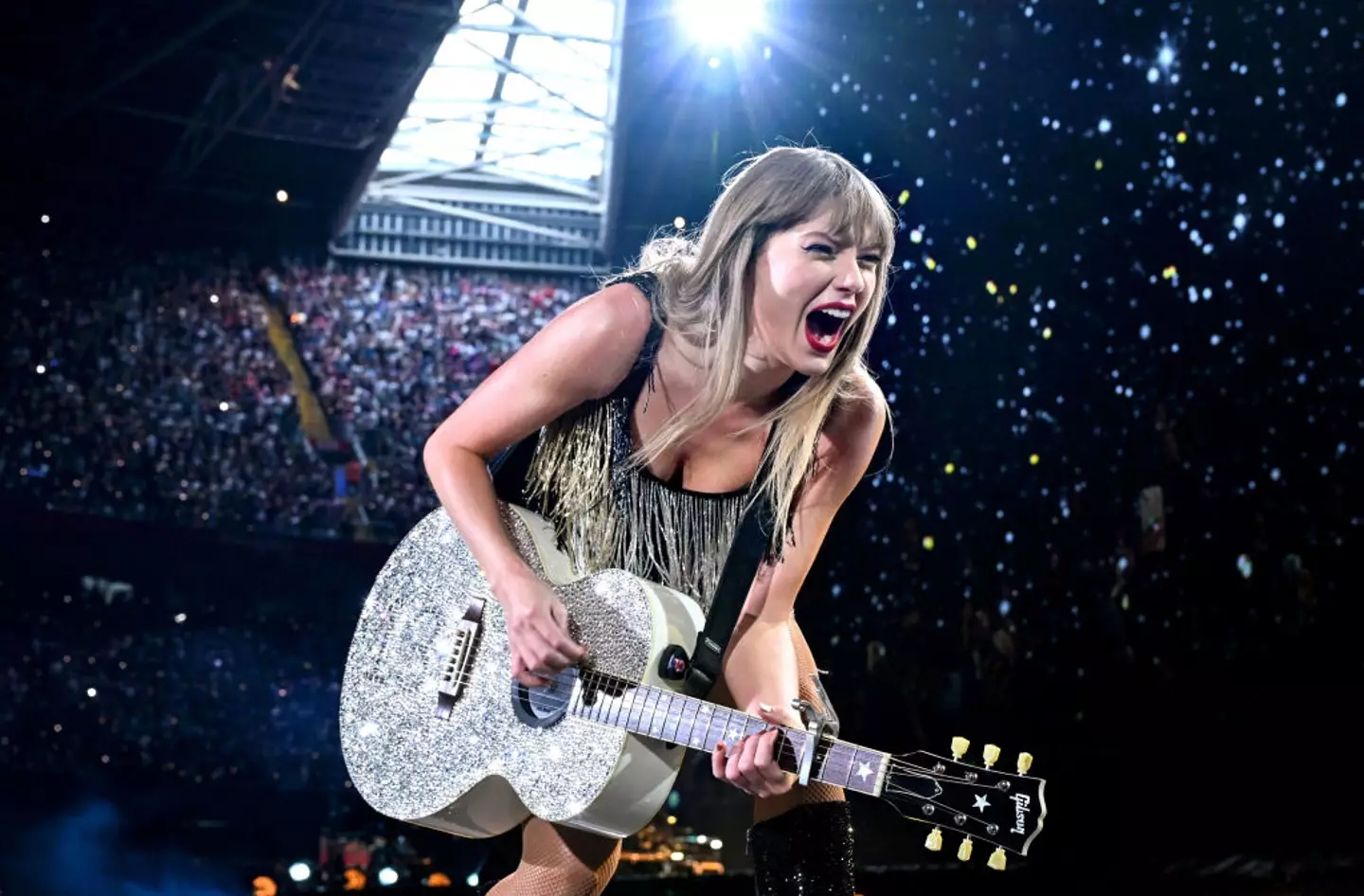 Taylor Swift debuted 'thanK you aIMee' at The Eras Tour on Saturday. (Shirlaine Forrest/TAS24/Getty Images for TAS Rights Management)