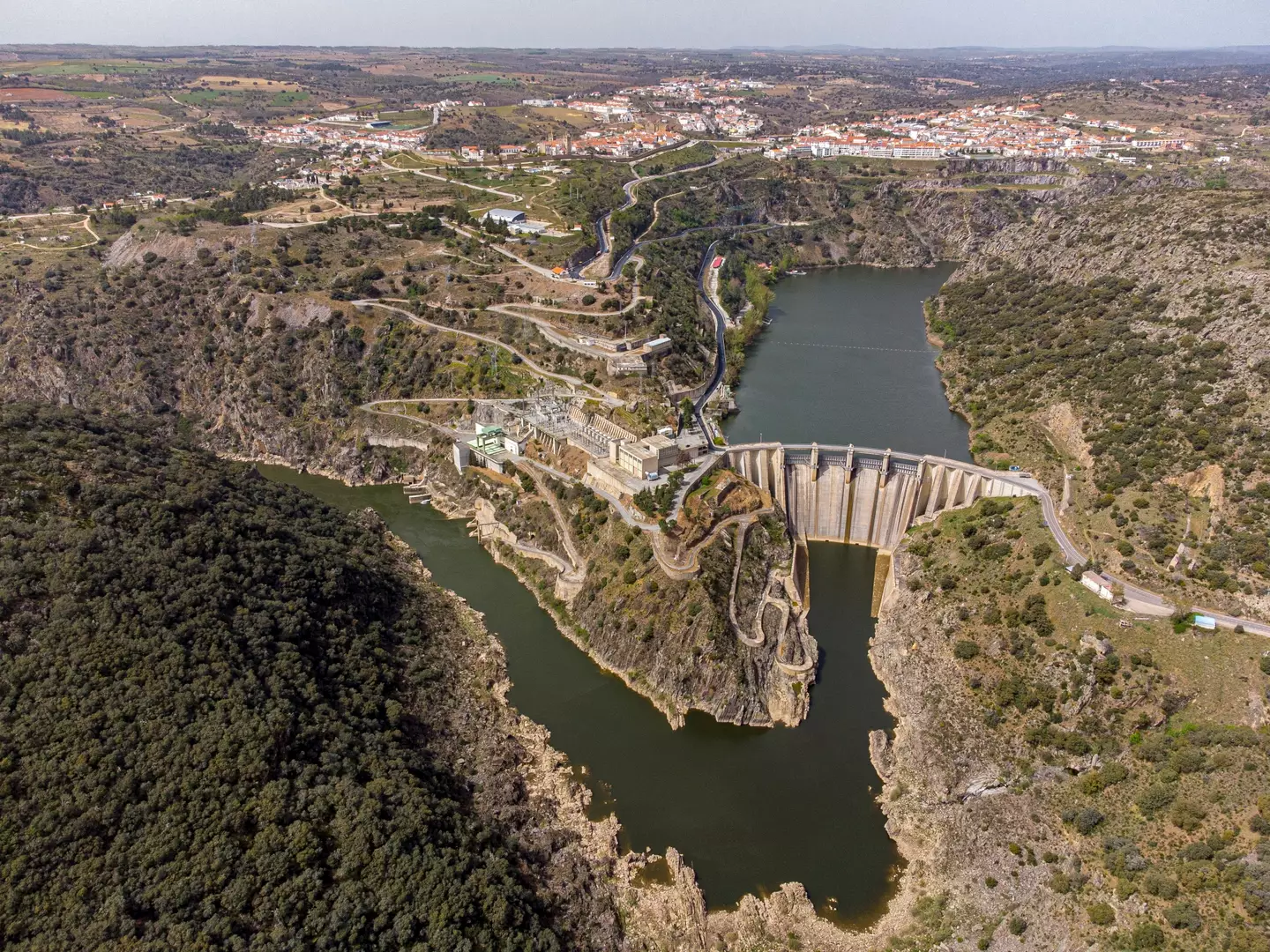 The Bemposta dam in Portugal, which helped provide the energy.