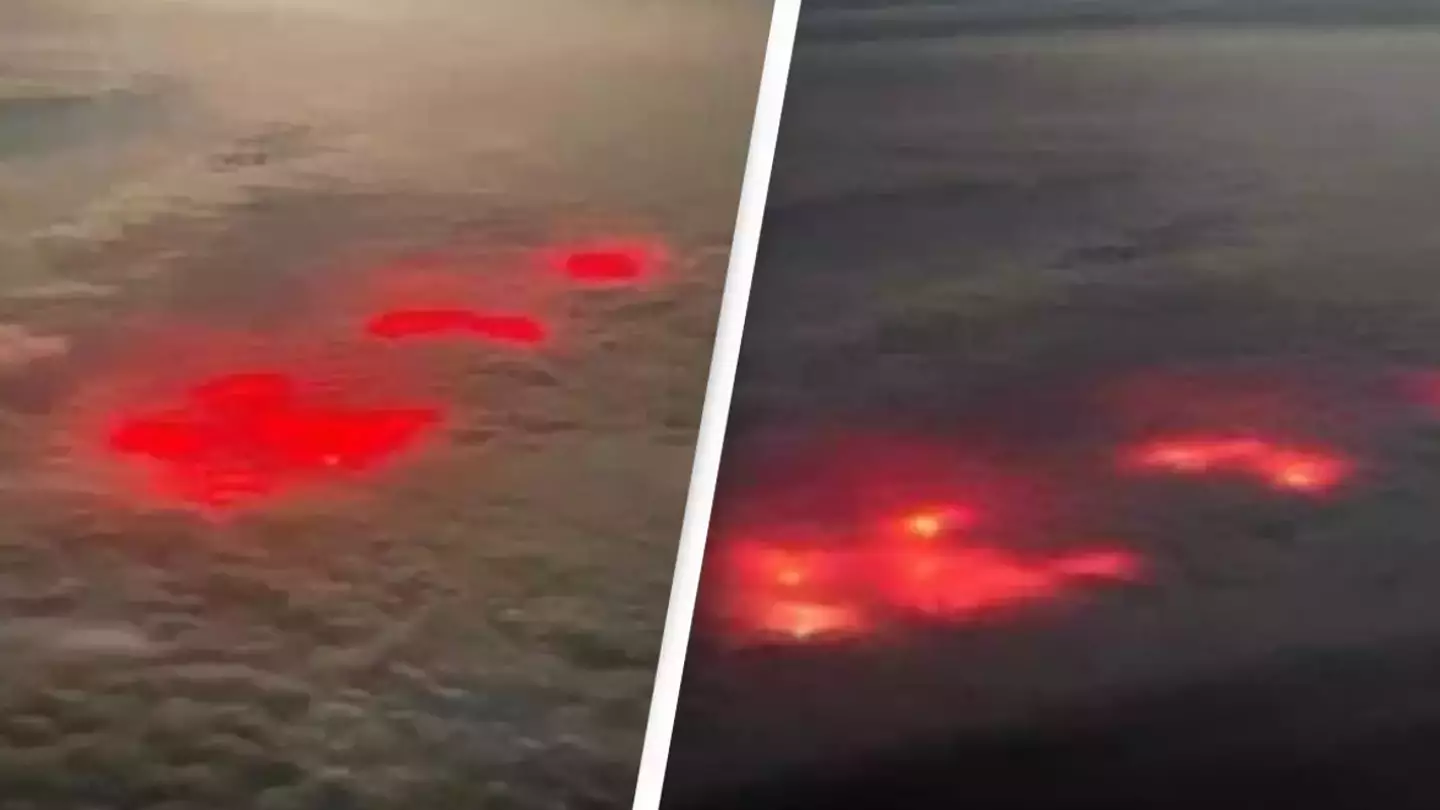 Pilot stunned by mysterious red glow over the Pacific that he's never seen before