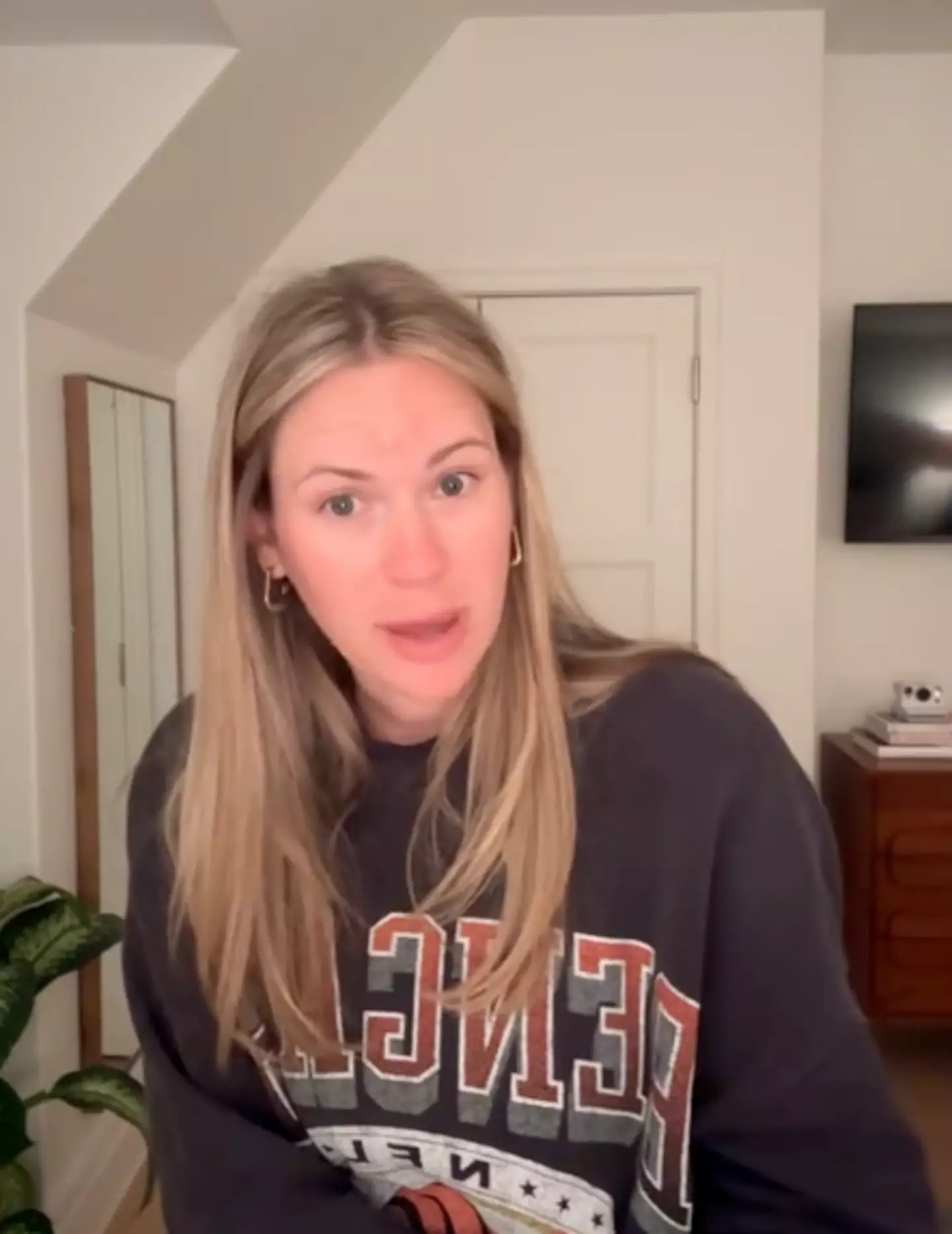 The TikToker revealed HAZMAT had to be called in to clean the plane (TikTok/@meghanreinertsen)