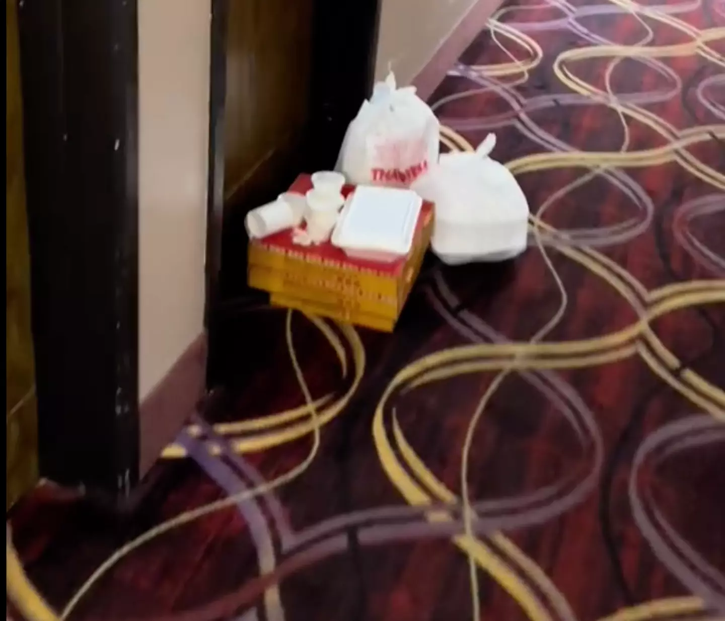 The food outside the door.