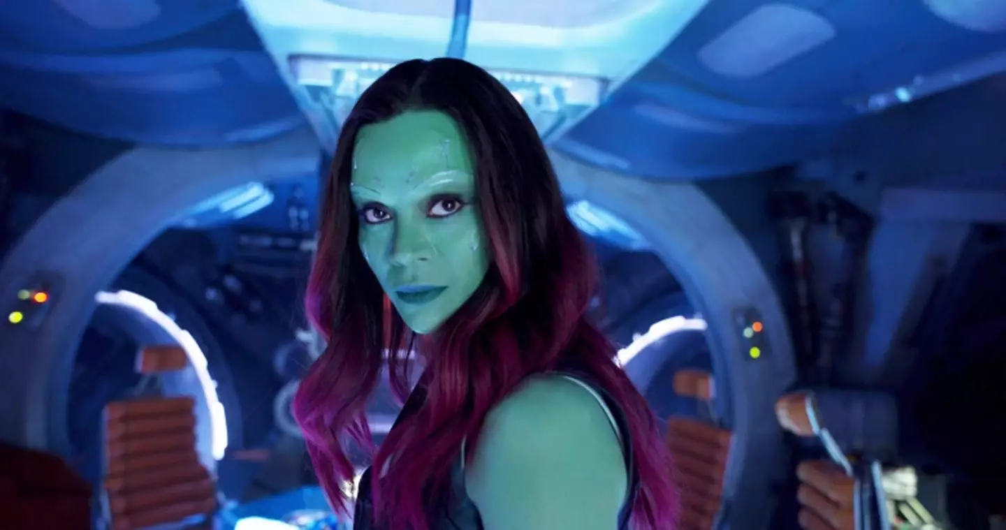 Zoe Saldaña in Guardians of the Galaxy.