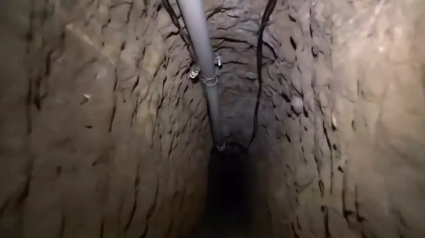 The clip, which was shared by the Mexican government at the time, shows Guzman climbing through a tiny hole in the wall of his cell, next to the shower.