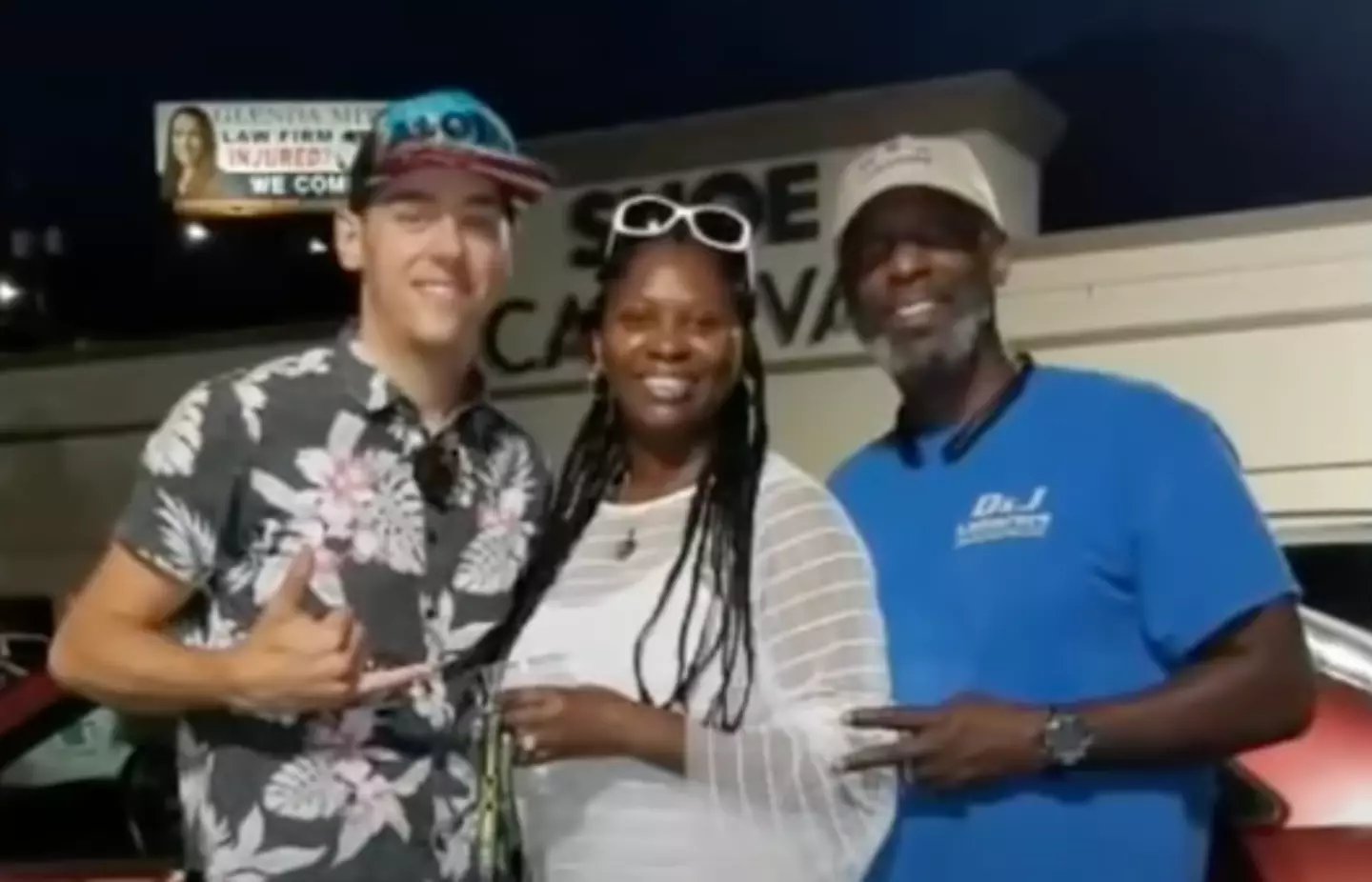 Rich Aloha pictured with Richard Ragland's mom and stepdad. (WSB-TV)