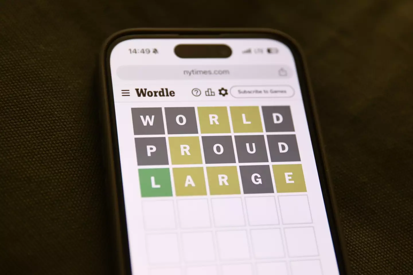 Players have to correctly guess a word in just a few guesses. (Jakub Porzycki/NurPhoto via Getty Images)