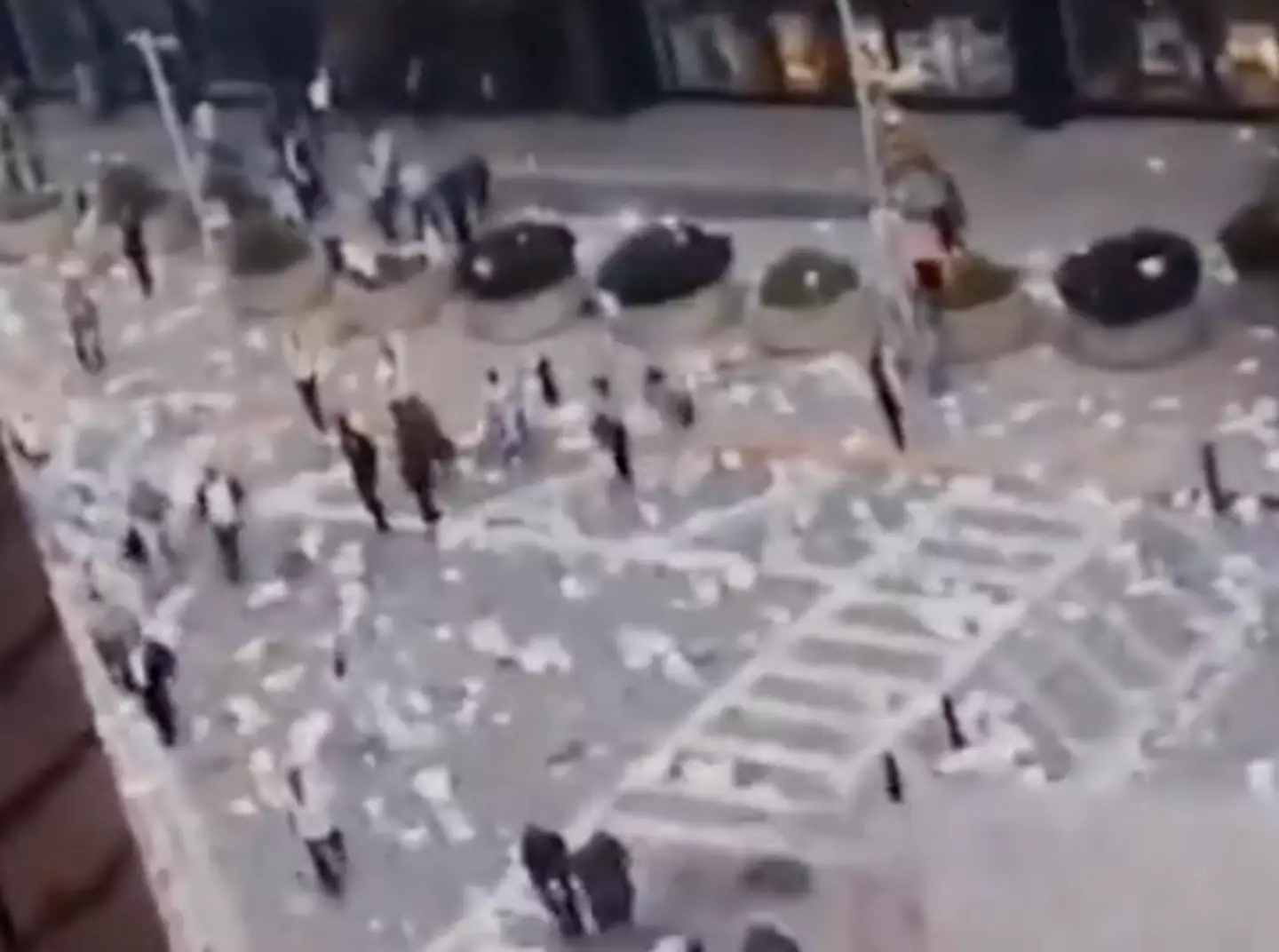 The resurfaced footage shows civilians evacuating the North Tower.