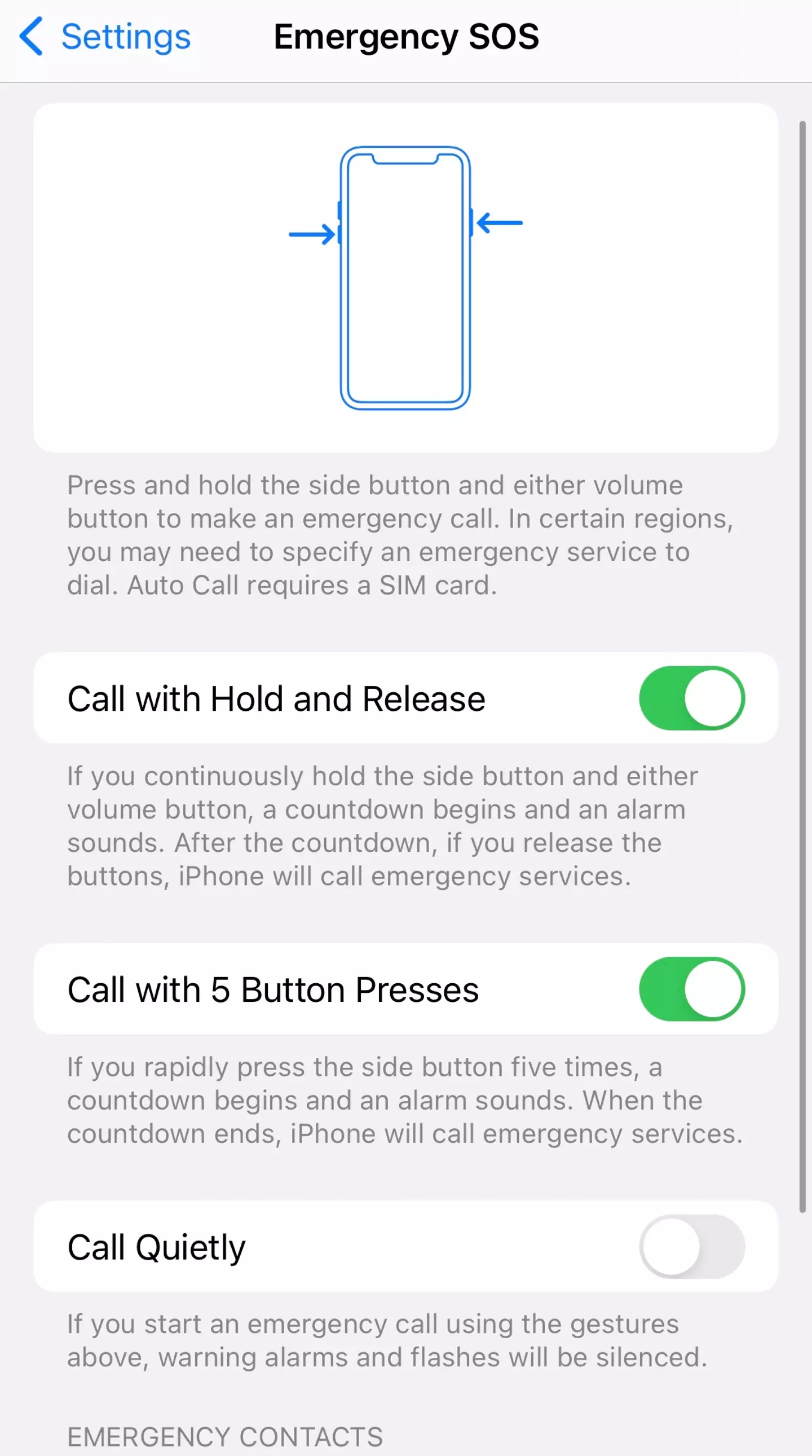 You can set up the iPhone feature in settings.