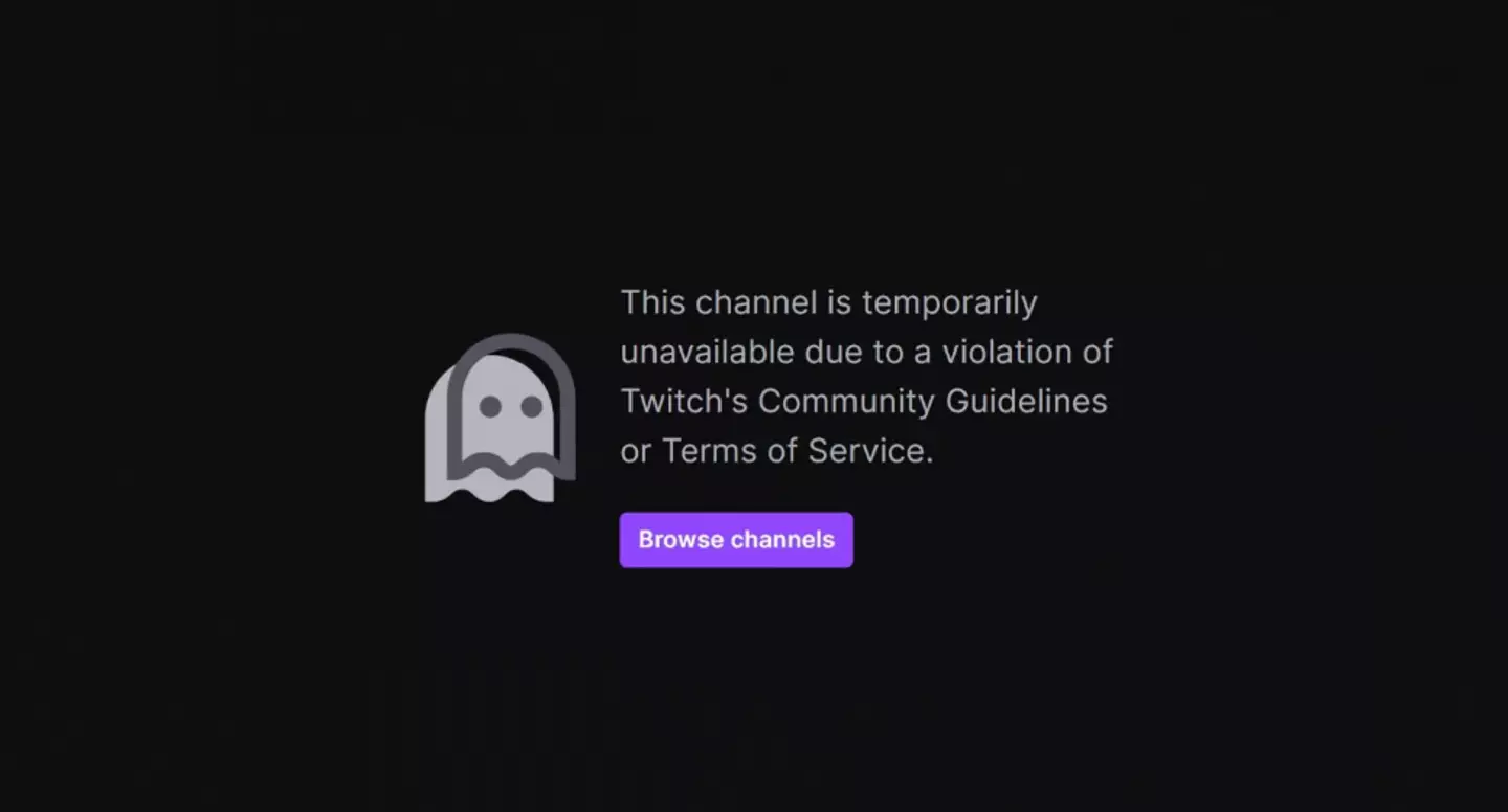 PewDiePie's Twitch page now says his account is unavailable.