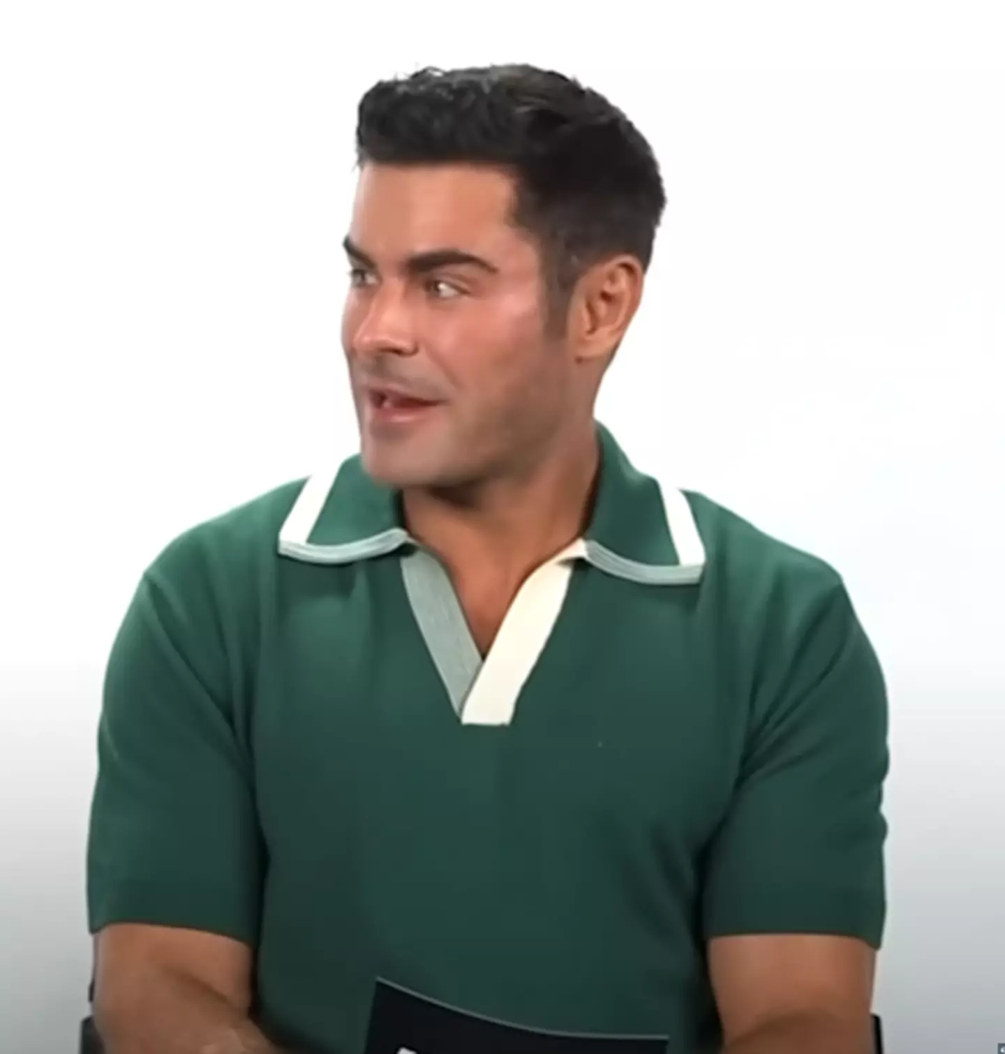 Efron seemed fascinated by the show.