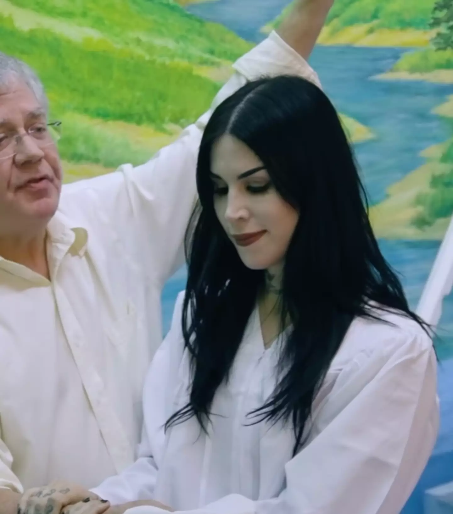 Kat Von D shared a video of herself being baptised on Instagram.