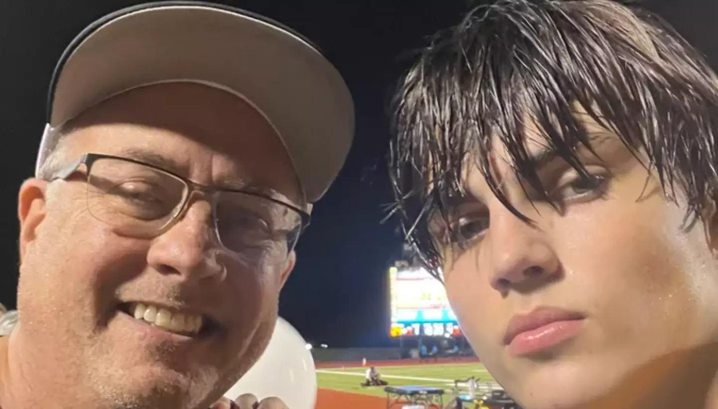 Austin Metcalf and his dad (GoFundMe)