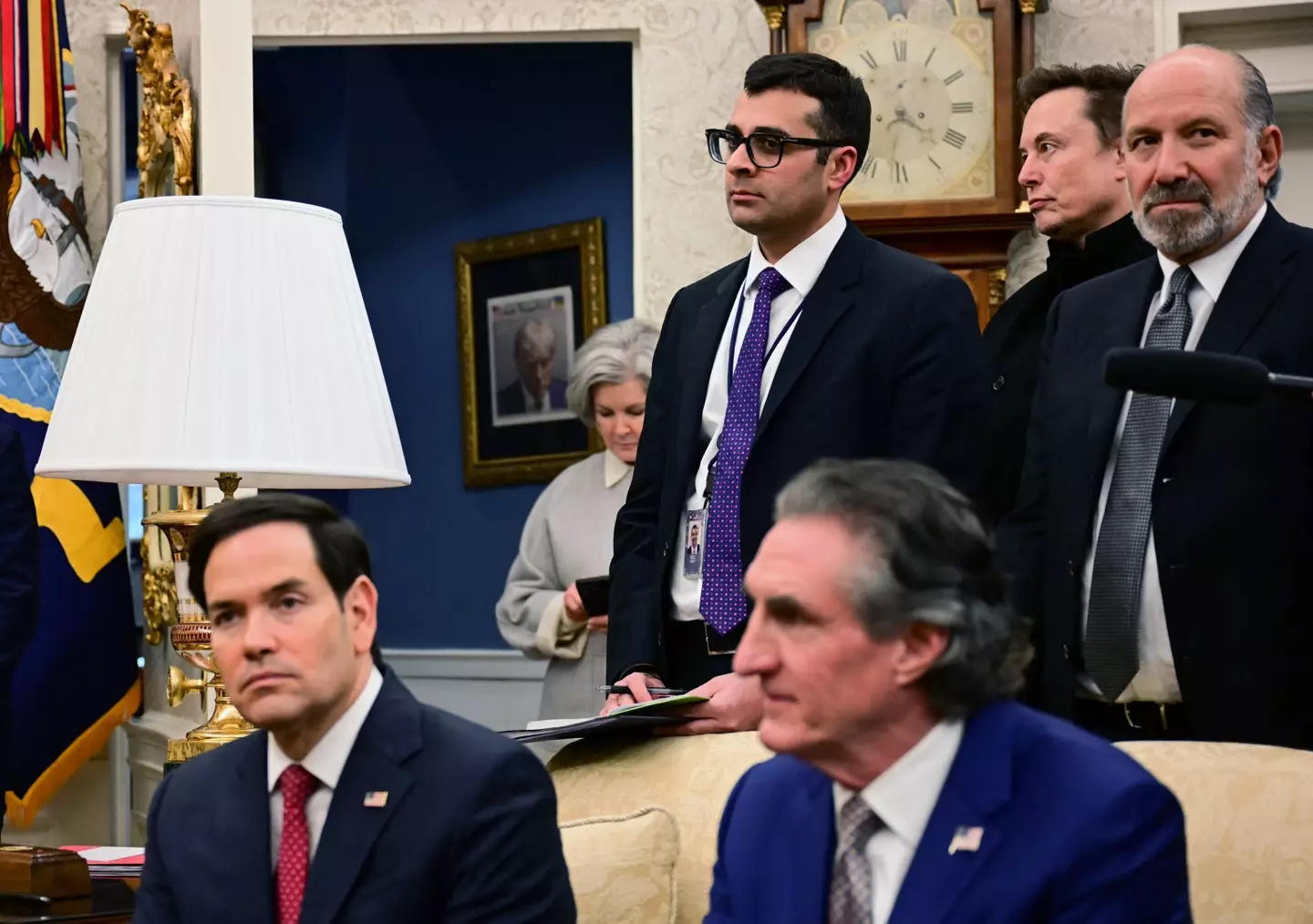 The image being framed has divided people online (JIM WATSON/AFP via Getty Images)