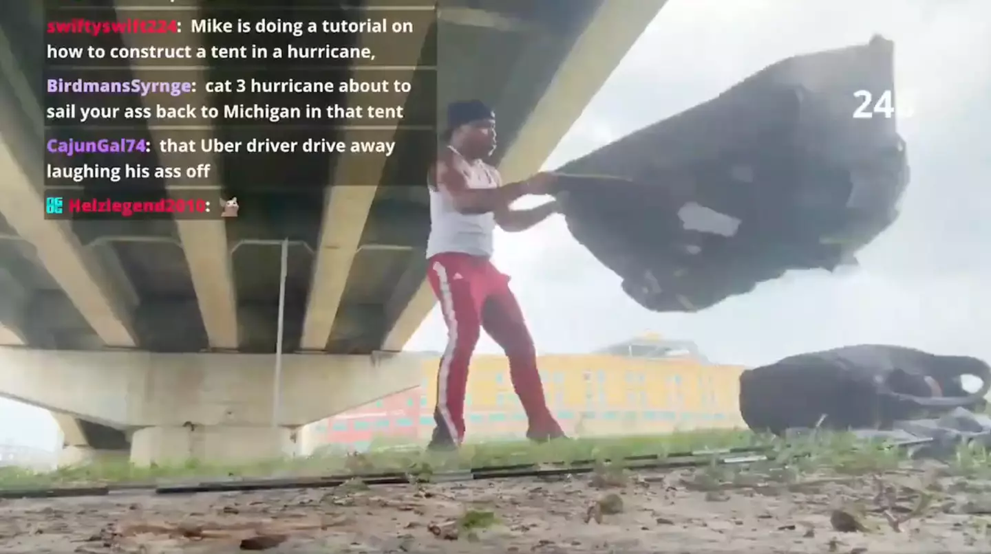 Mike pulled off a similar stunt during Storm Helene (Mike Smalls Jr/Kick)