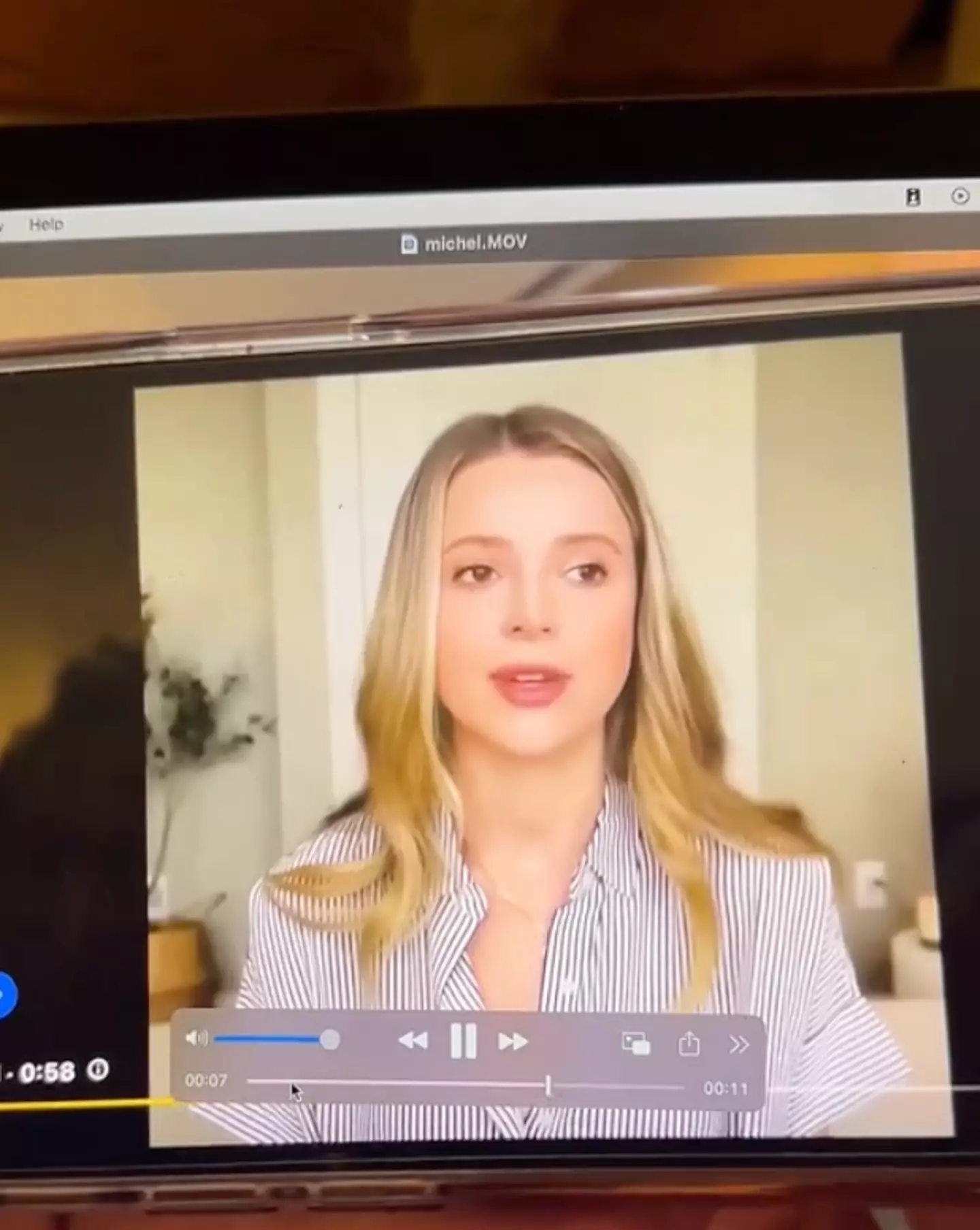 Michel reaffirmed it wasn’t her voice and said while she wasn’t happy showing the actual ad, it was important to do so.(Michel.c.janse/TikTok)