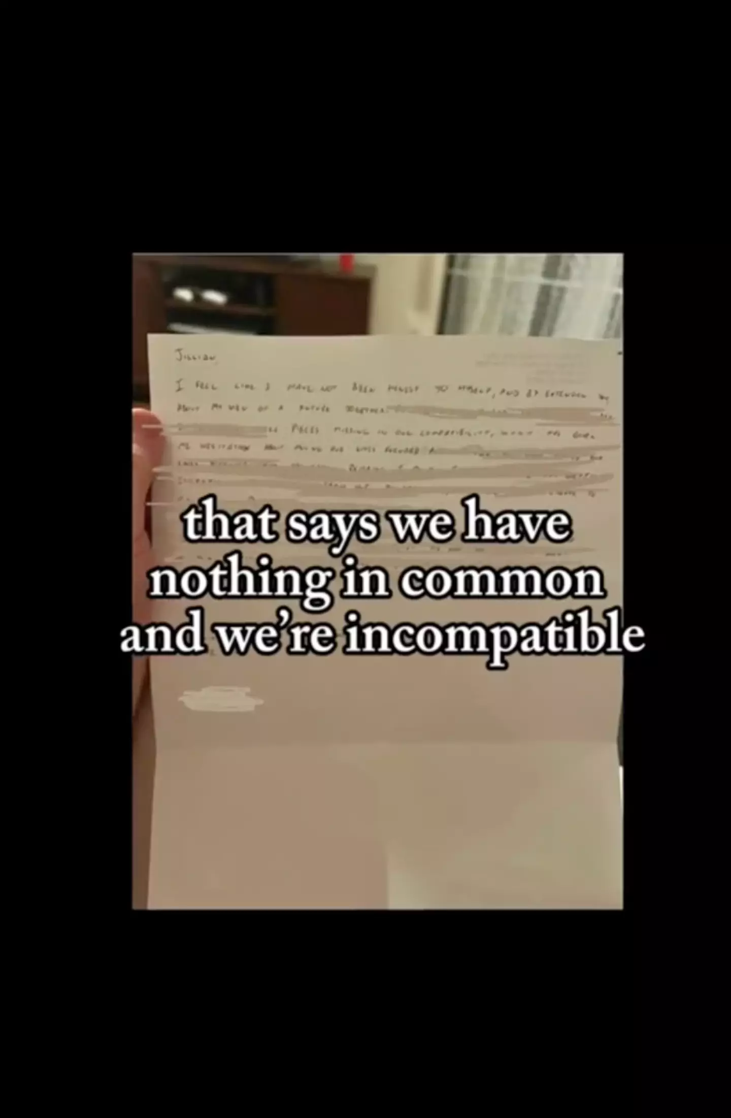 The note was on the short side.