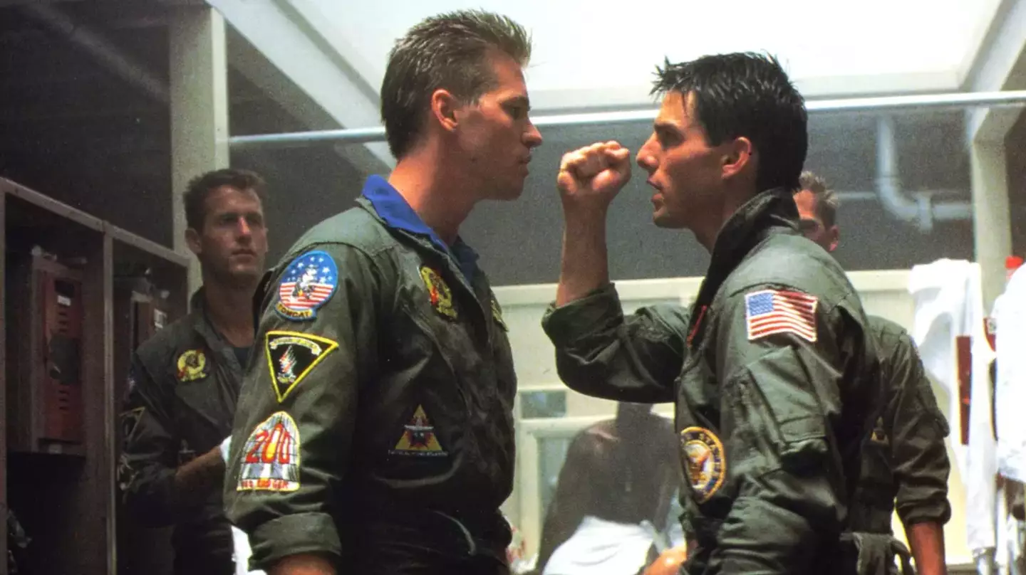 Tom Cruise and Val Kilmer in 1986's Top Gun.