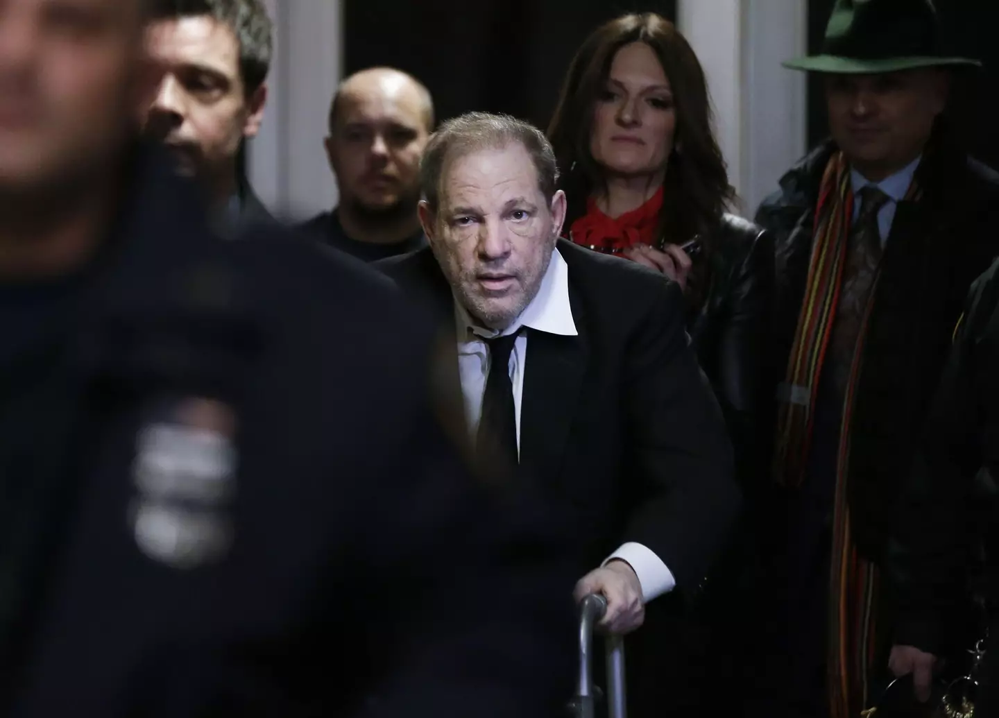 American film producer Harvey Weinstein exits a Manhattan Court in 2020.