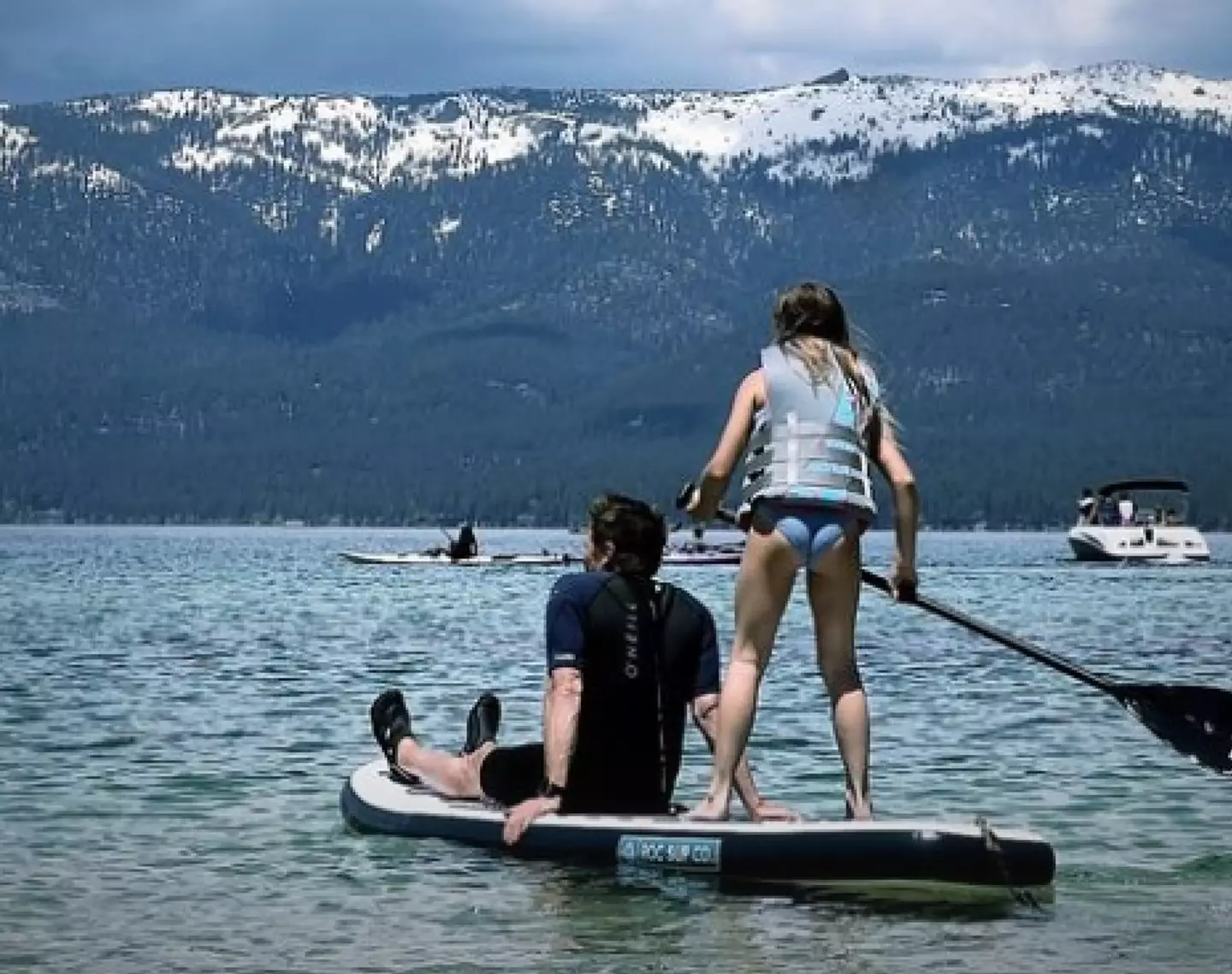 The Marvel star was well enough to go out on the lake.