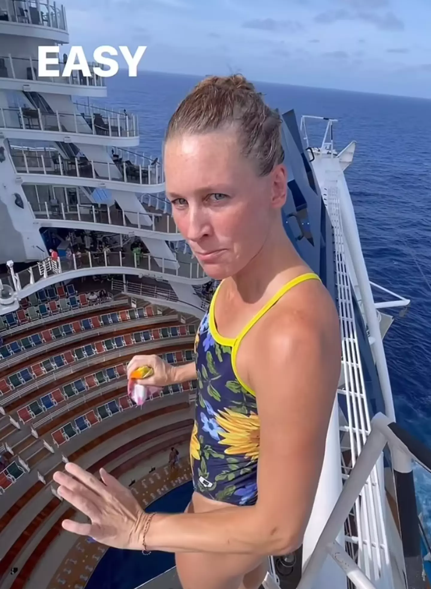 Ginni van Katwijk showed how she gets her thrills while on the Royal Caribbean cruise (adventures_with_ginni/Instagram)