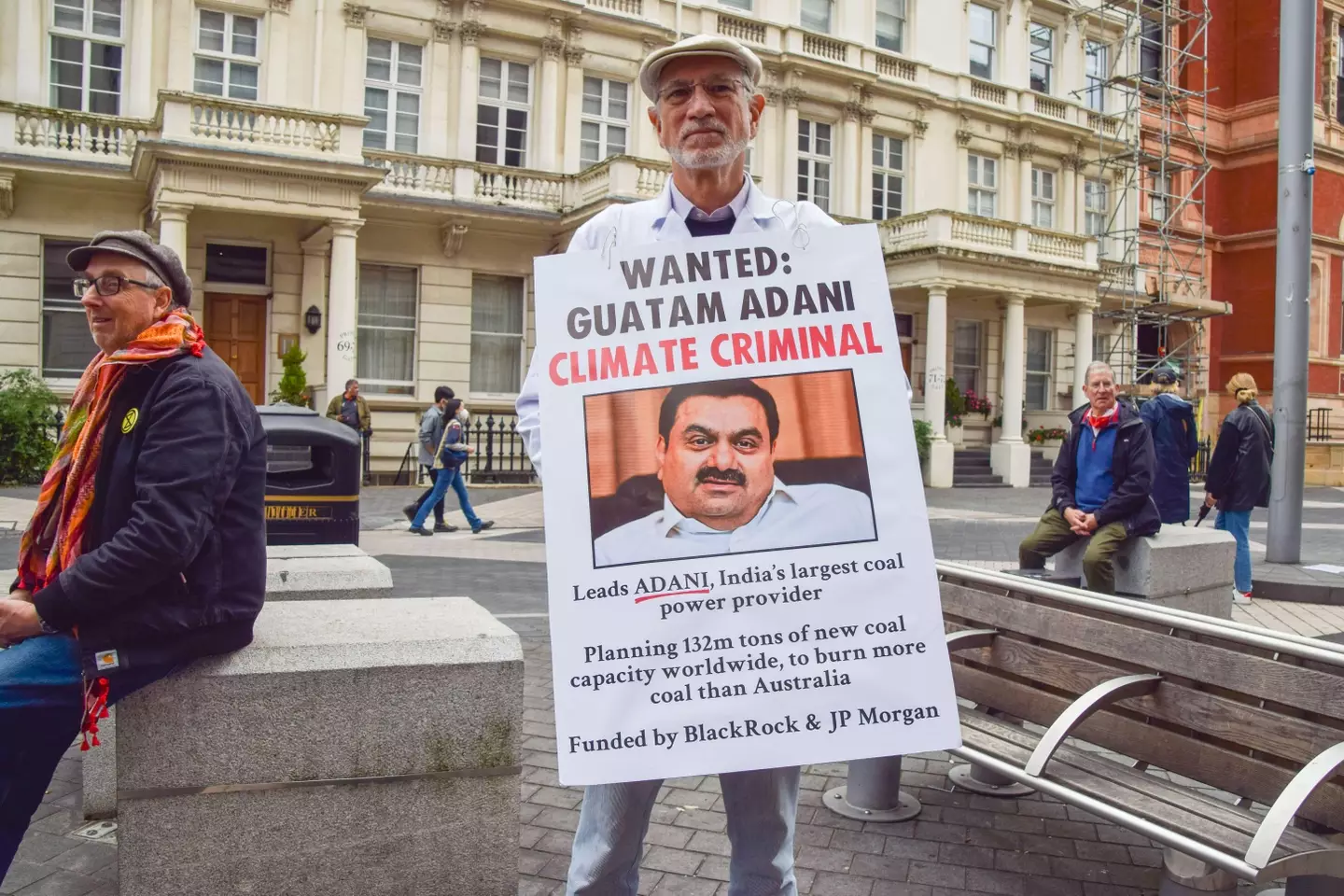 Adani may have mass wealth but he has been branded by many environmentalists as being a 'climate criminal'.