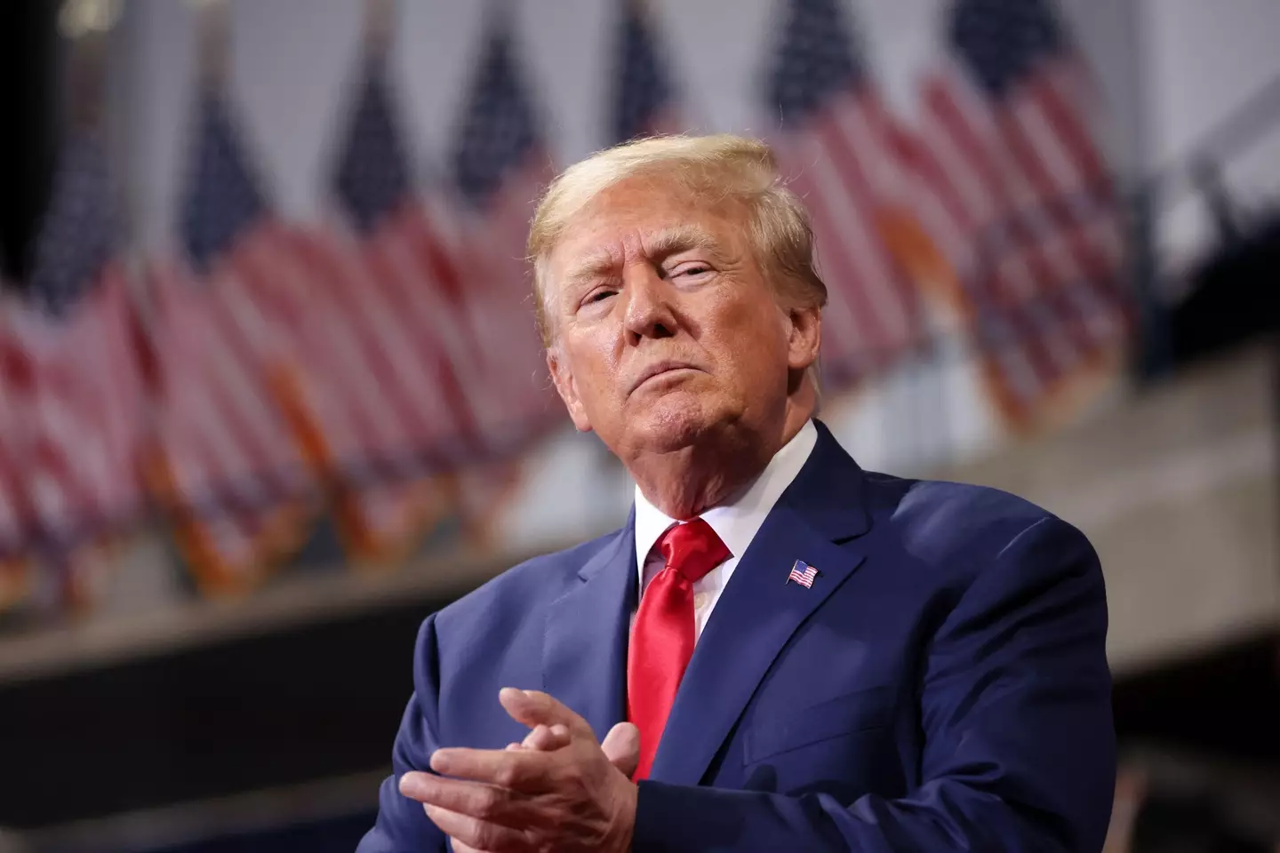 Trump appeared in Pennsylvania last weekend.