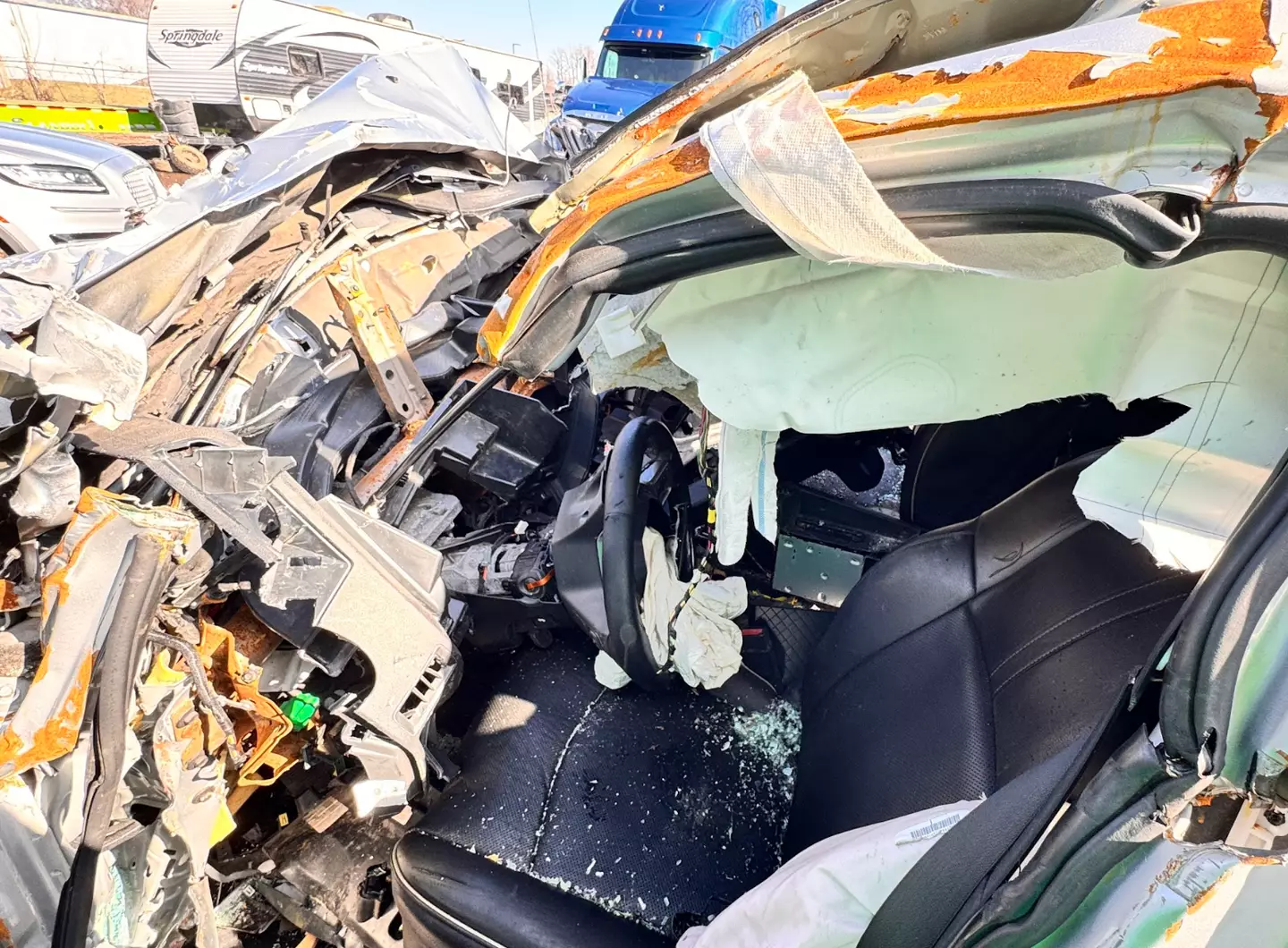 This is the seat where Matthew spent six days. (Joe Wagner/Supplied)