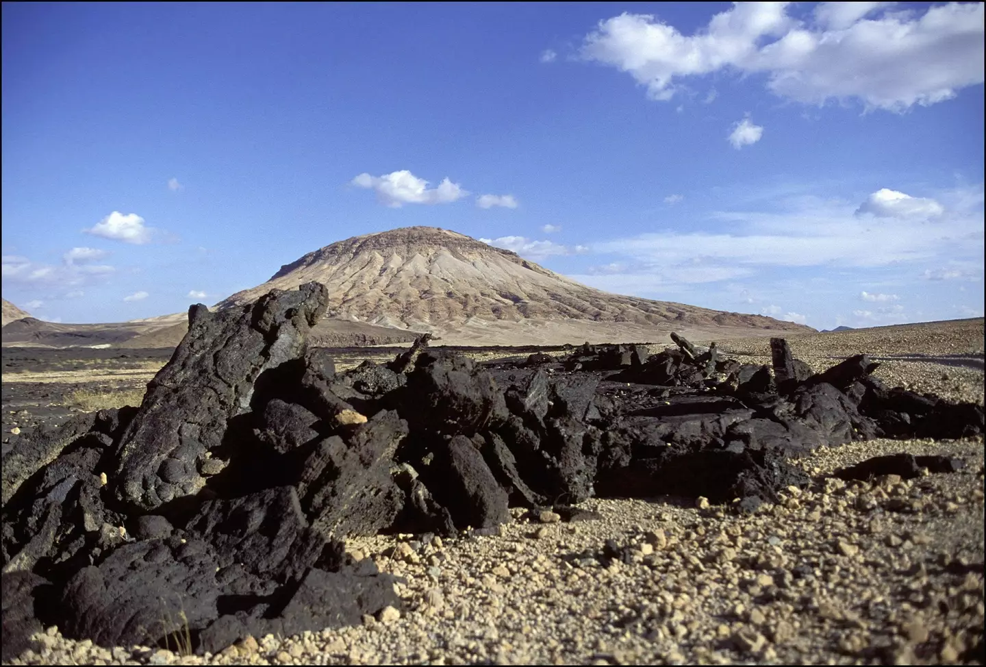 The cone of a volcano in Harrat Khaybar.