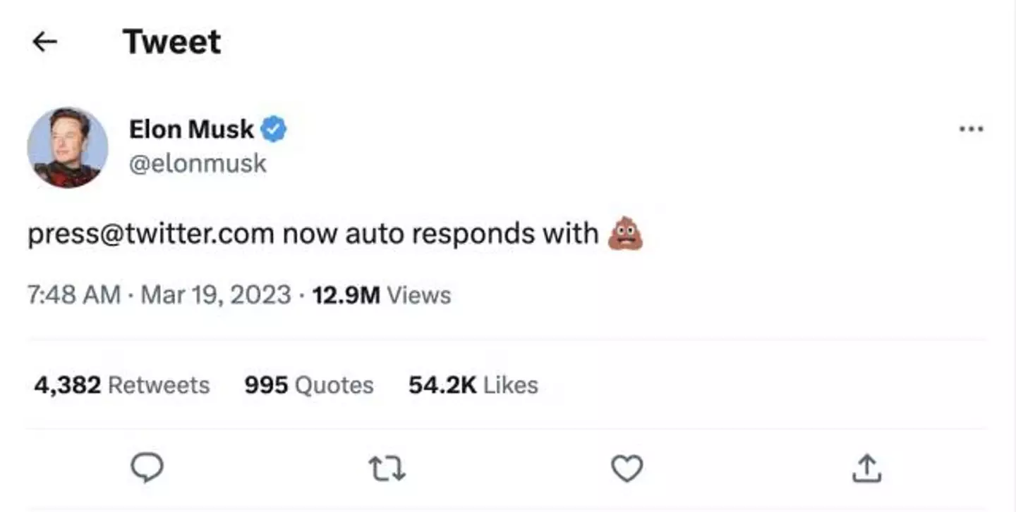 Very funny, Elon.