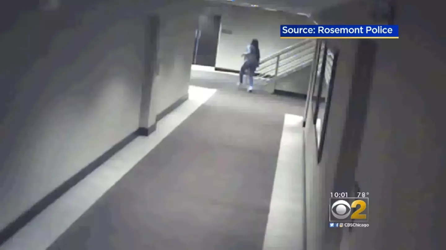 CCTV footage of Jenkins in the hotel shortly before her death.