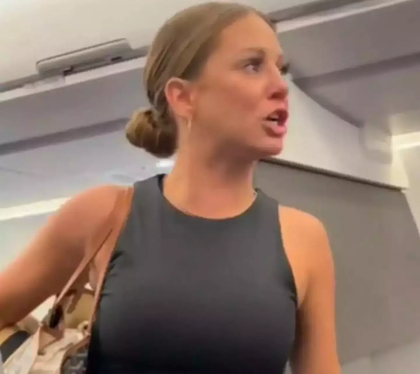 Tiffany Gomas was kicked off the plane for her outburst.