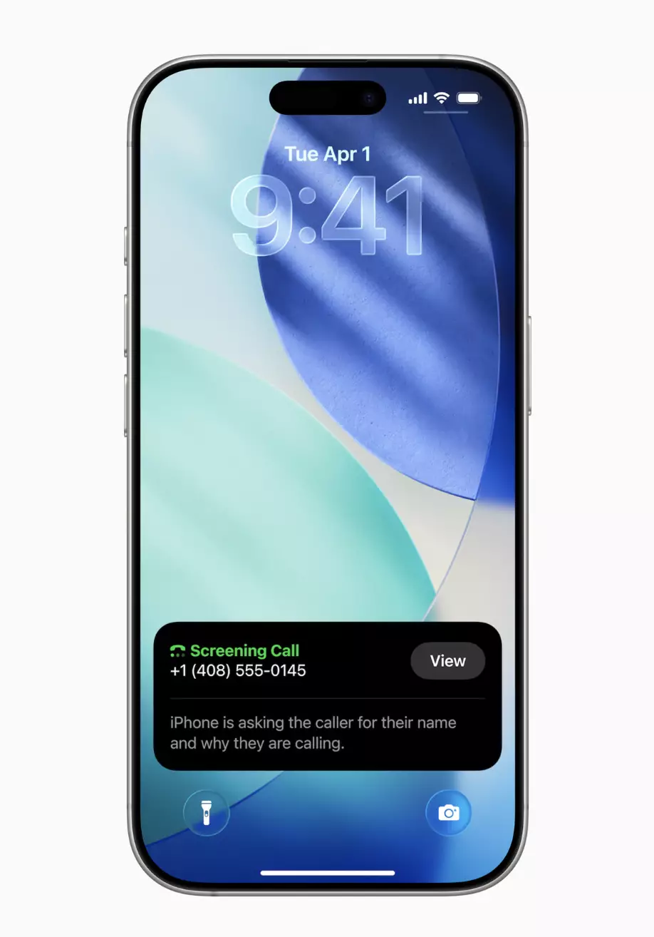The update also has a Call Screening feature (Apple)