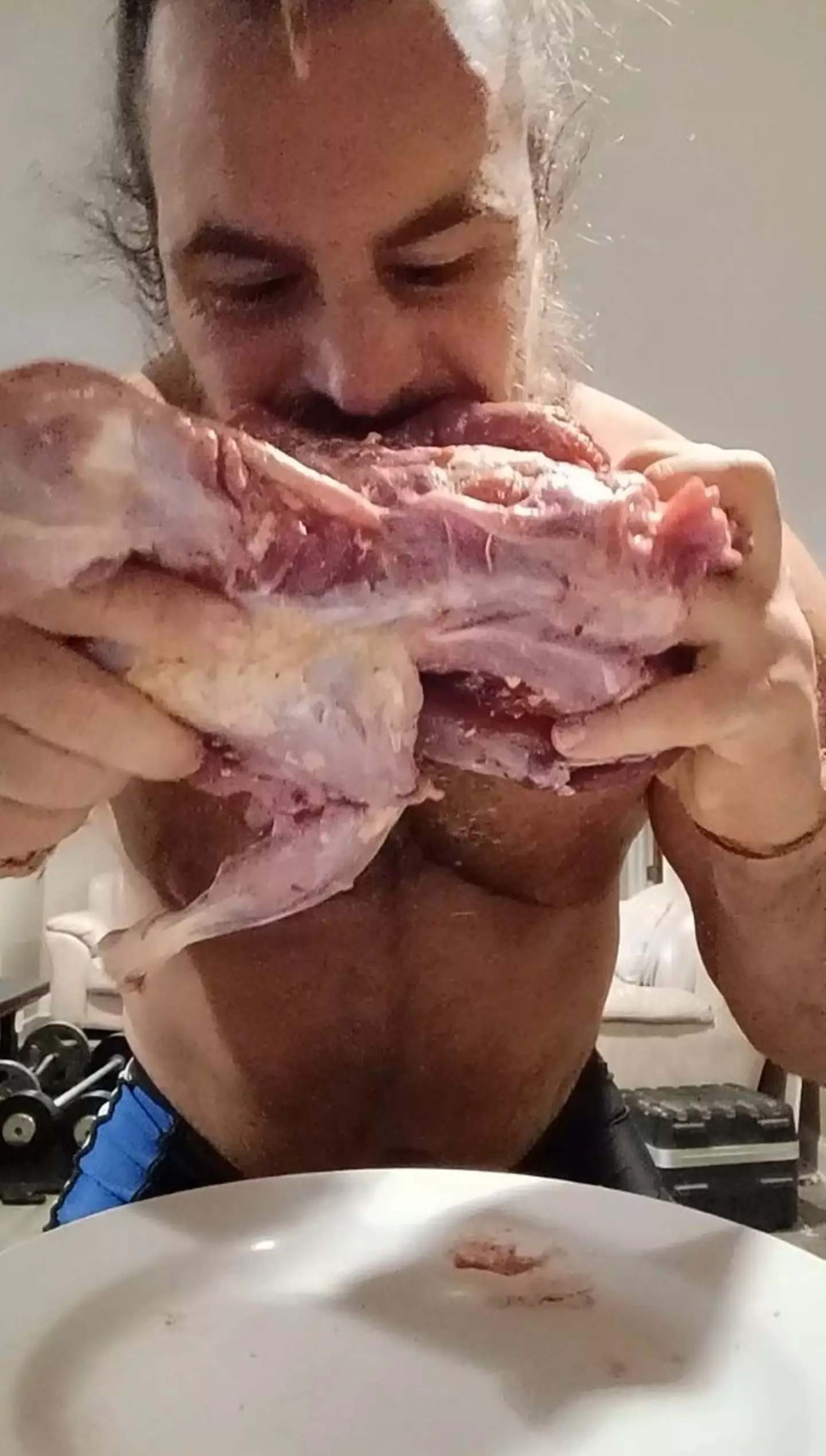 Boban Simic lives off a diet that consists of raw meat, eggs and breast milk.