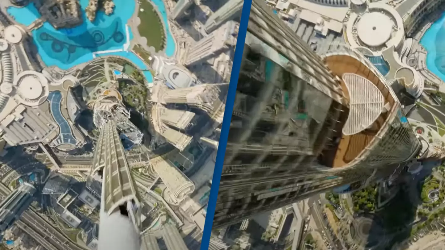 Terrifying video shows what it would be like falling from the tallest building in the world