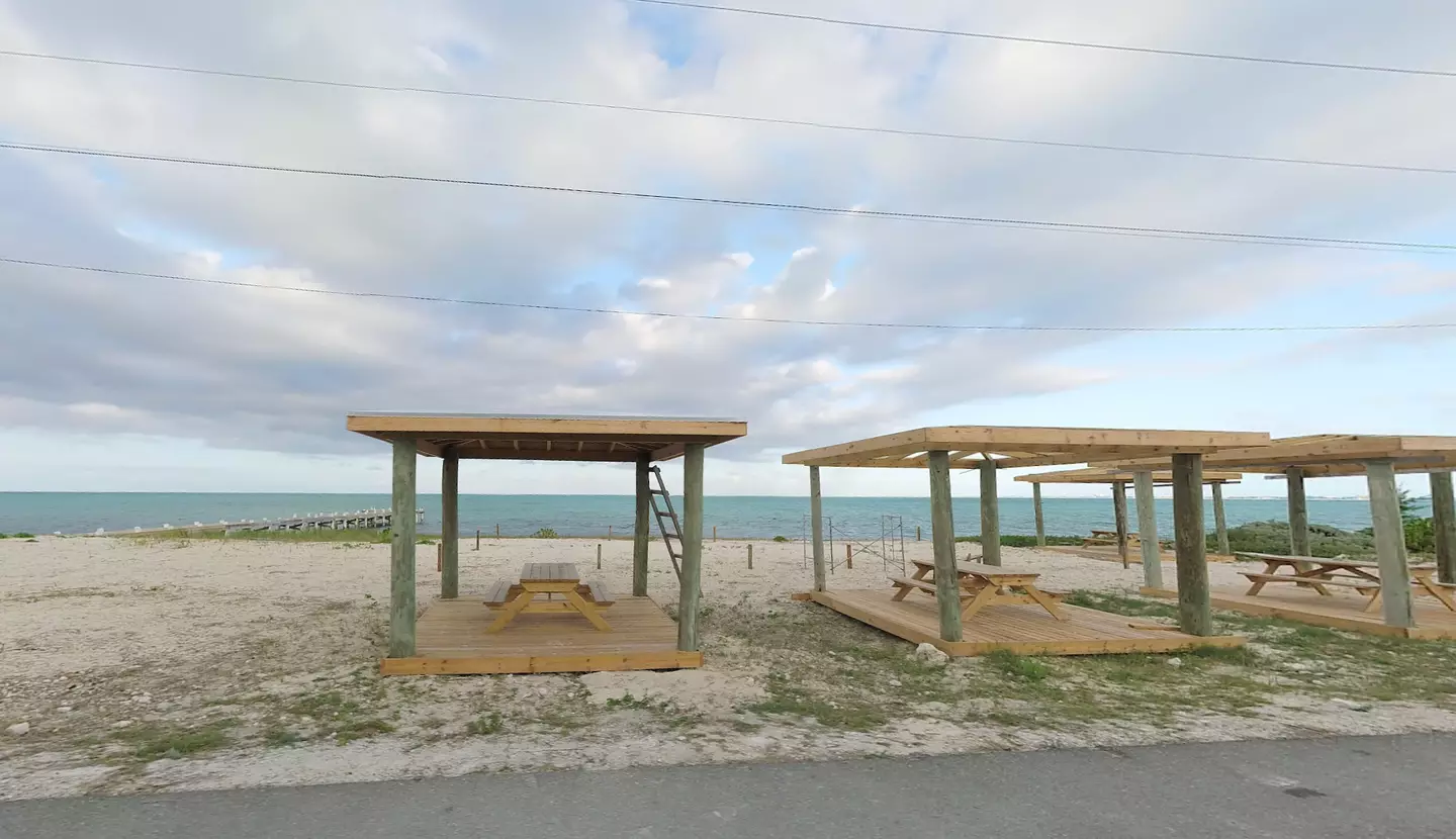 The woman and her family were on the Blue Hills Beach in Turks and Caicos when the attack happened (Google Maps)